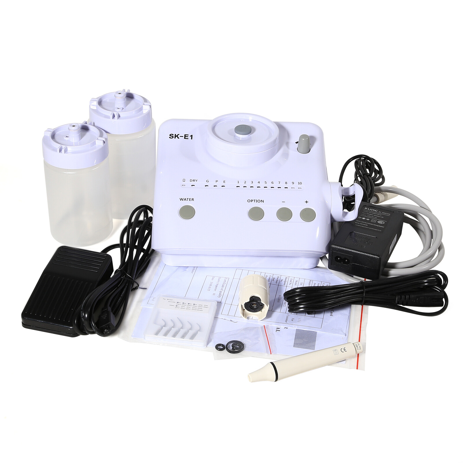 Ultrasonic Piezo Dental Scaler Handpiece 2*Bottles LED/NO-LED Fit EMS Cavitron E