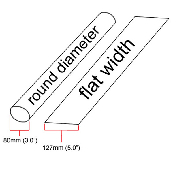 3″ ID Black Heat Shrink Tube 2:1 ratio 3.0 polyolefin (8 inches) foot/ft/to 80mm