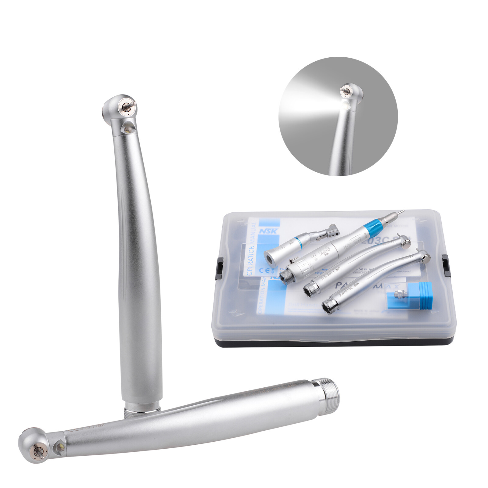 NSK Type Dental LED PANA MAX High Speed Handpieces+Low Speed EX203C 2H+ Bearing