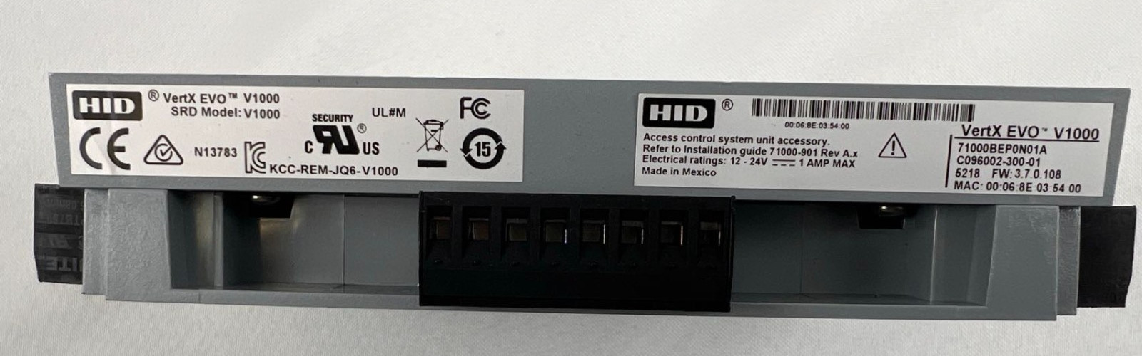 HID VertX EVO V1000 71000BEP0N01A FW 3.7.0.108