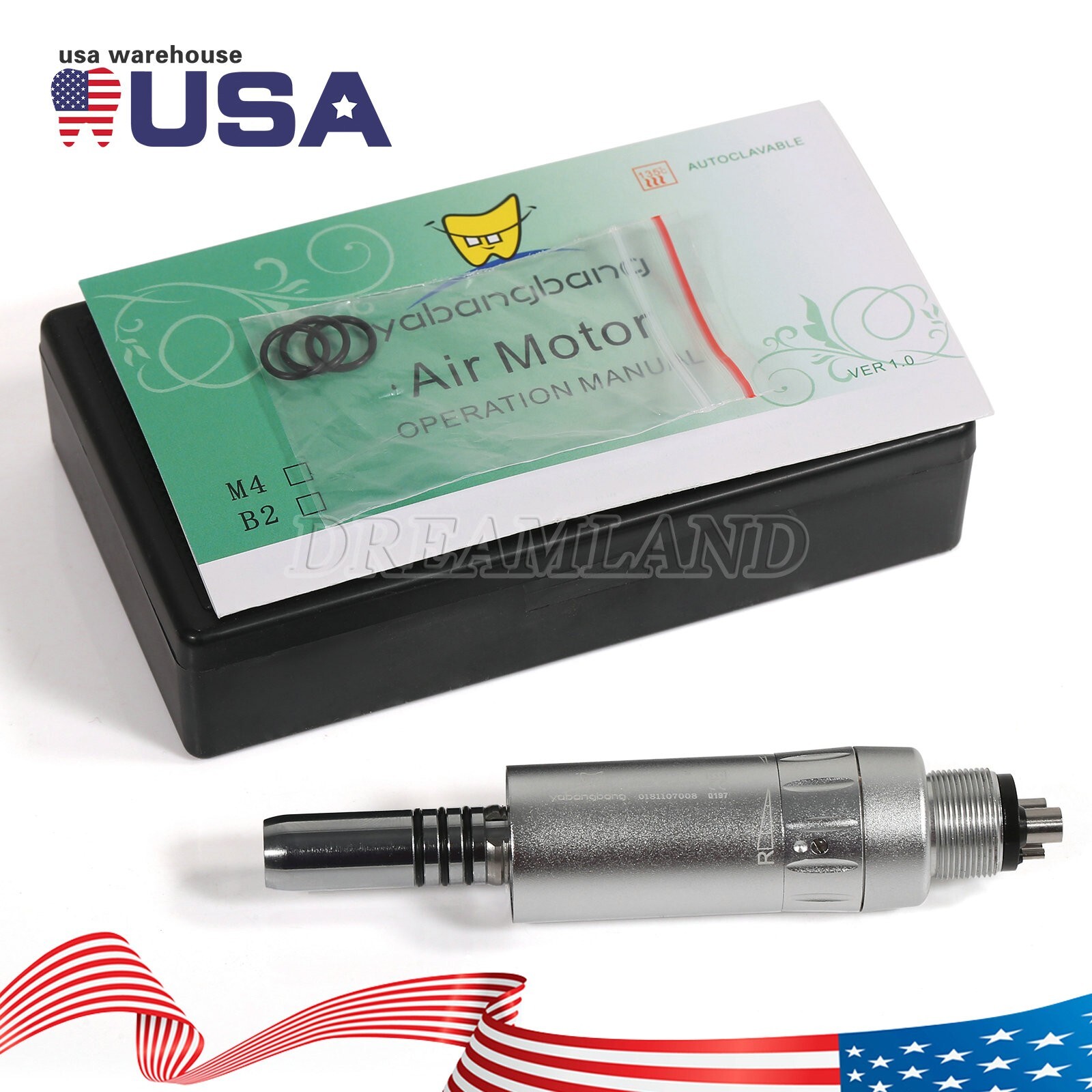 Dental Air Motor Slow Low Speed Handpiece Cooling Unit Internal Water Spray M4