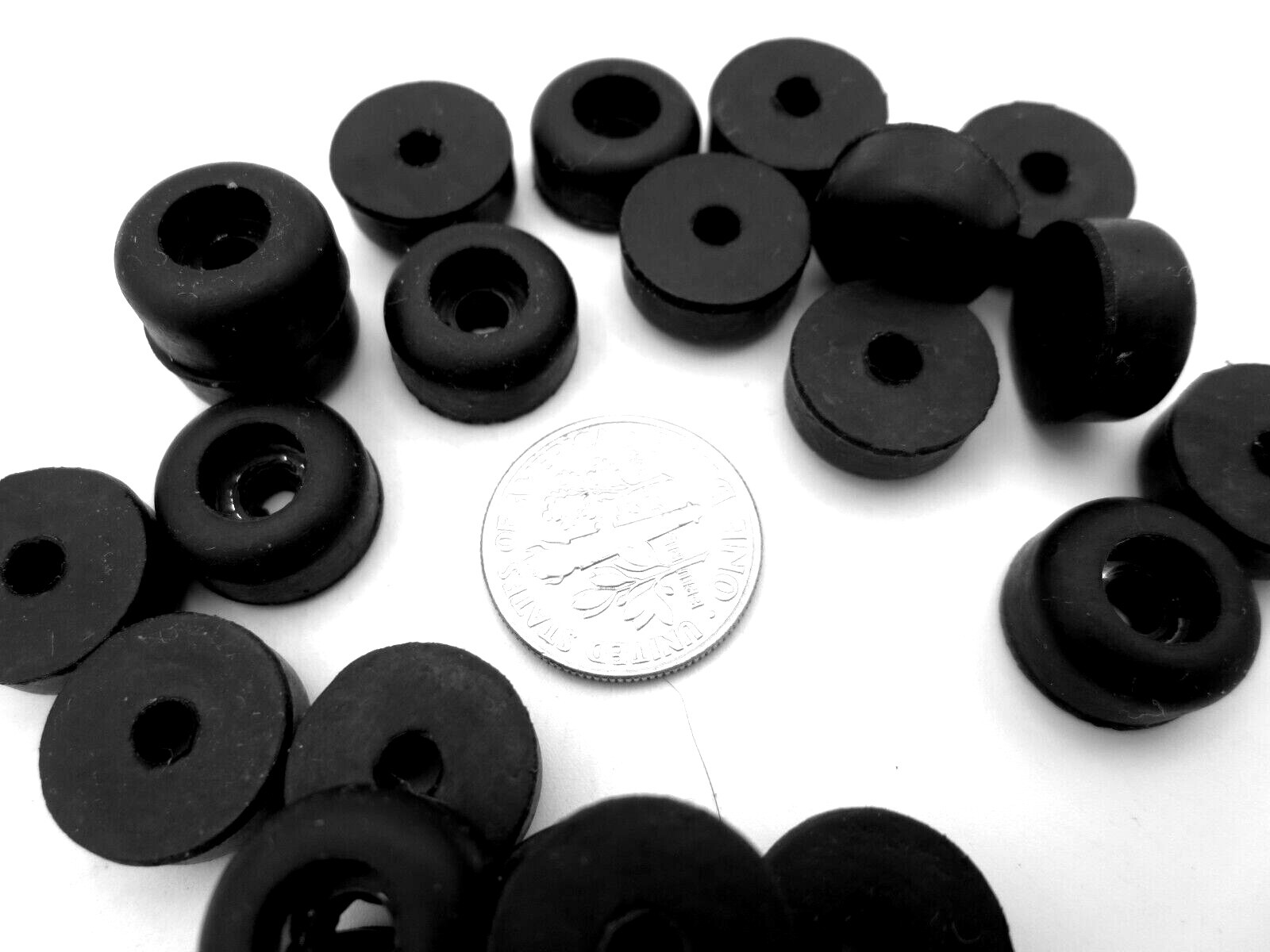 Screw-On Rubber Bumper Pad Foot – 1/8″ Screw Hole 1/2″ Pad 1/4 Tall – Free Ship!