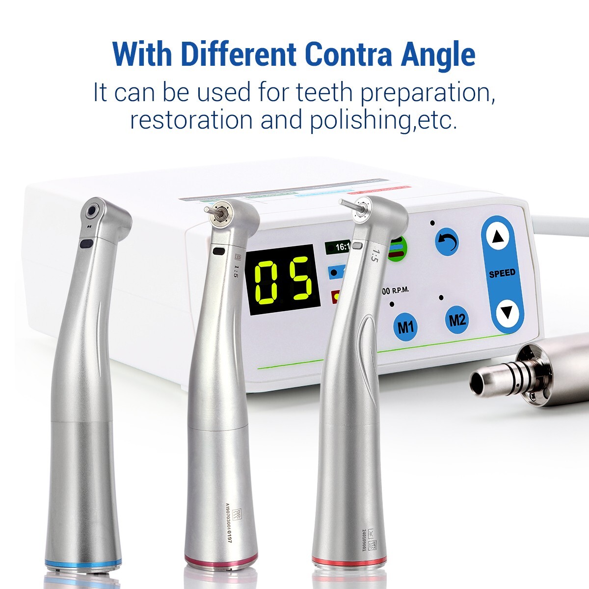 AZDENT Dental Brushless Electric LED Micro Motor Internal Spray 3.4Ncm E-type US