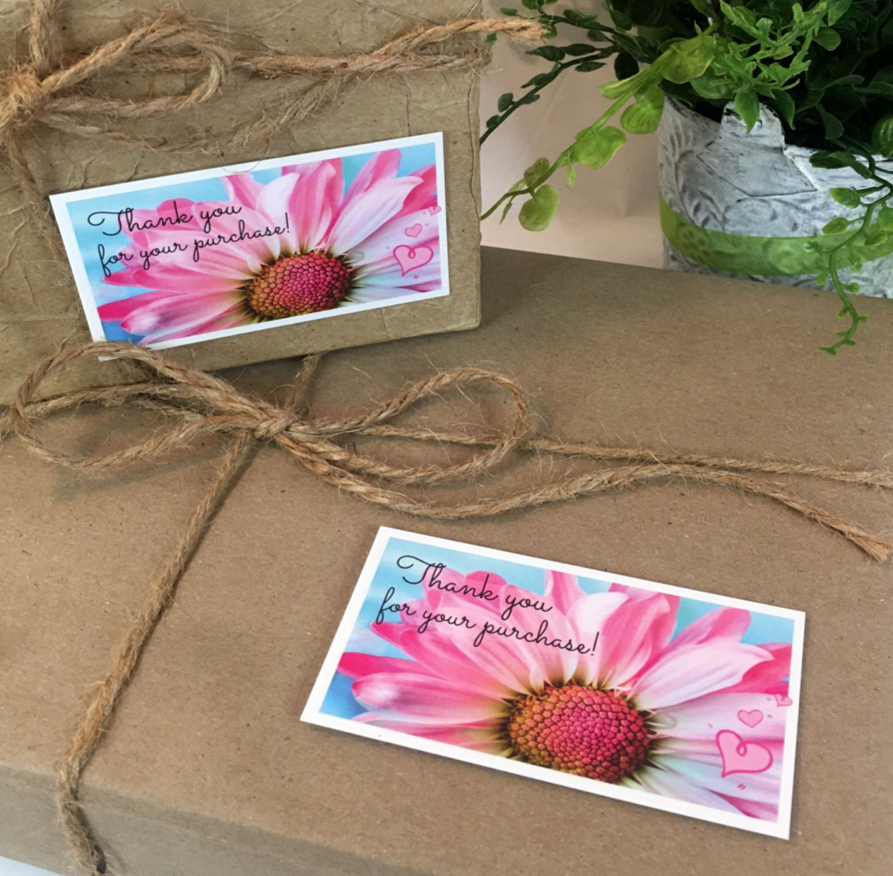 Business Cards, Thank You for Your Purchase Cards, Daisy 3.5″ x 2″