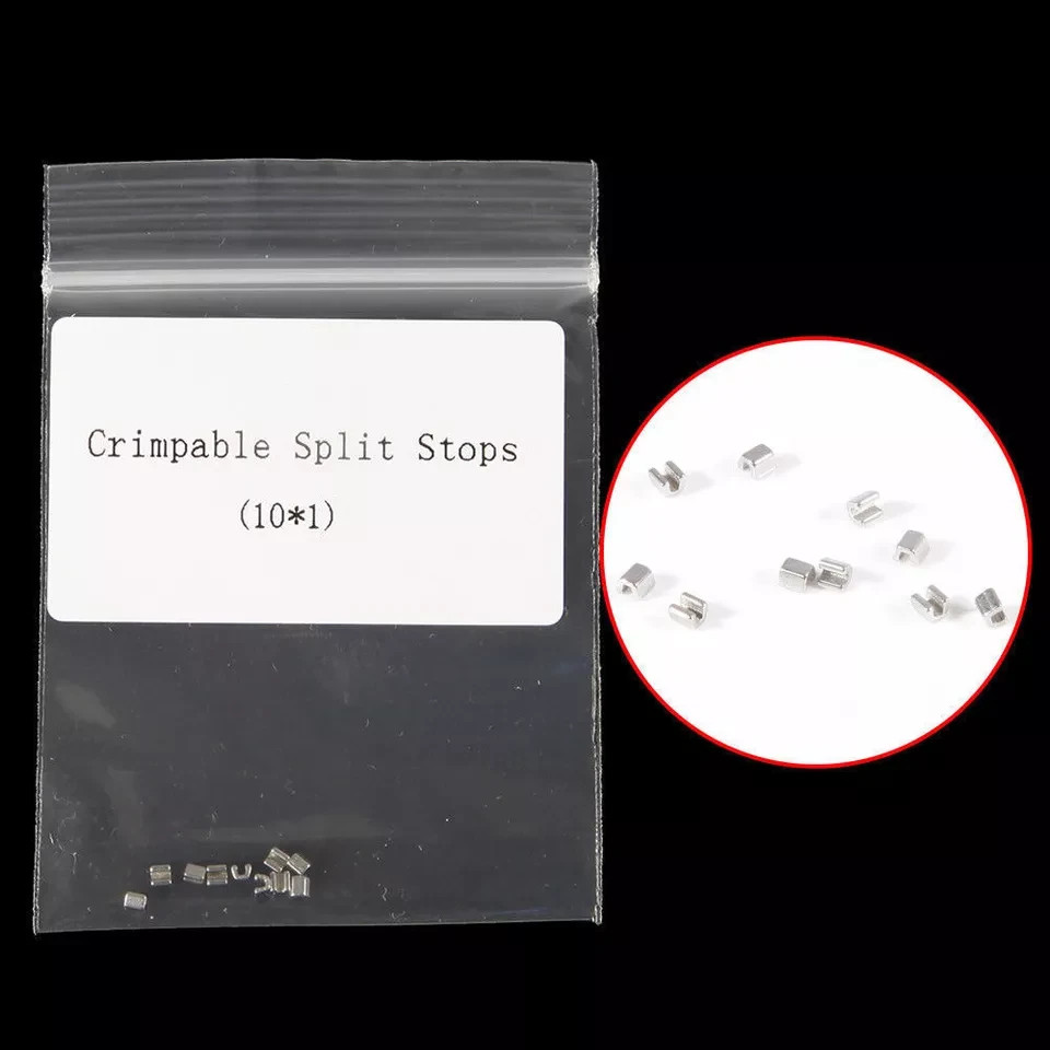 100 Pcs 10 Packs Dental Orthodontic Crimpable Hook Split Sliding Stops General