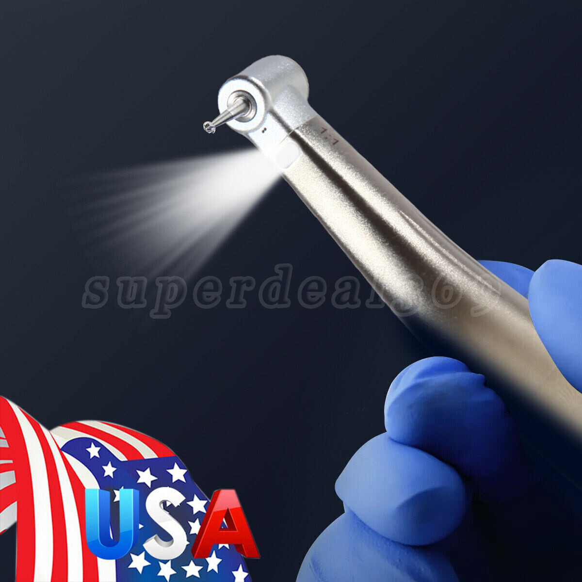 NSK Style Dental Fiber Optic 1:1 Contra Angle Low Speed Handpiece Inner Channel