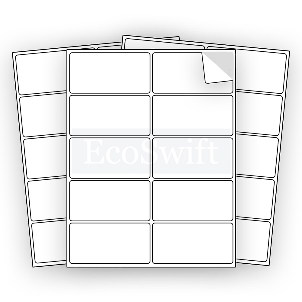 (50) 4 x 2 EcoSwift Laser/Ink Address Shipping Self-Adhesive Labels 10 per sheet