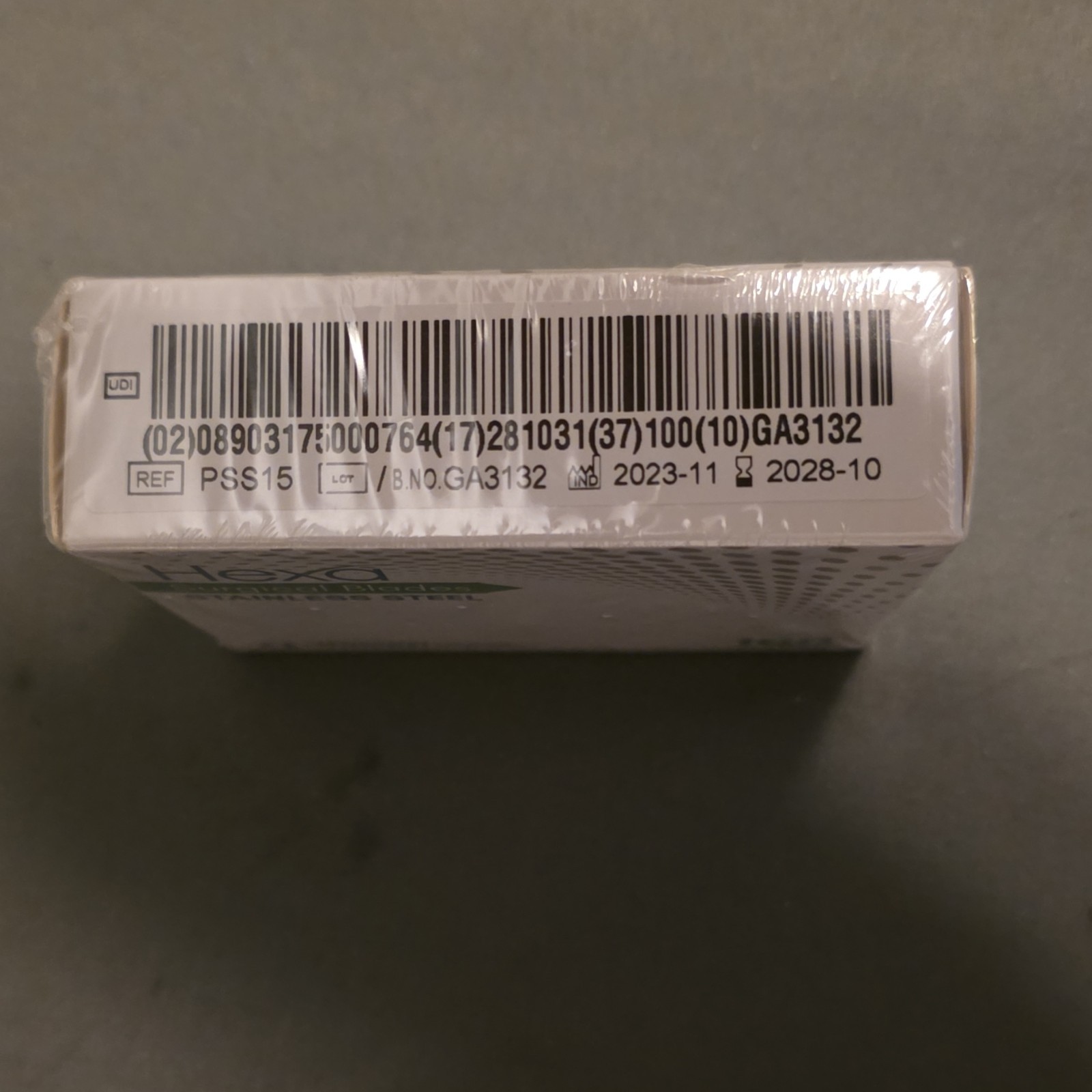 Hexa Surgical Blades Stainless Steel No. 15 Fitment No. 3 Dental PSS15