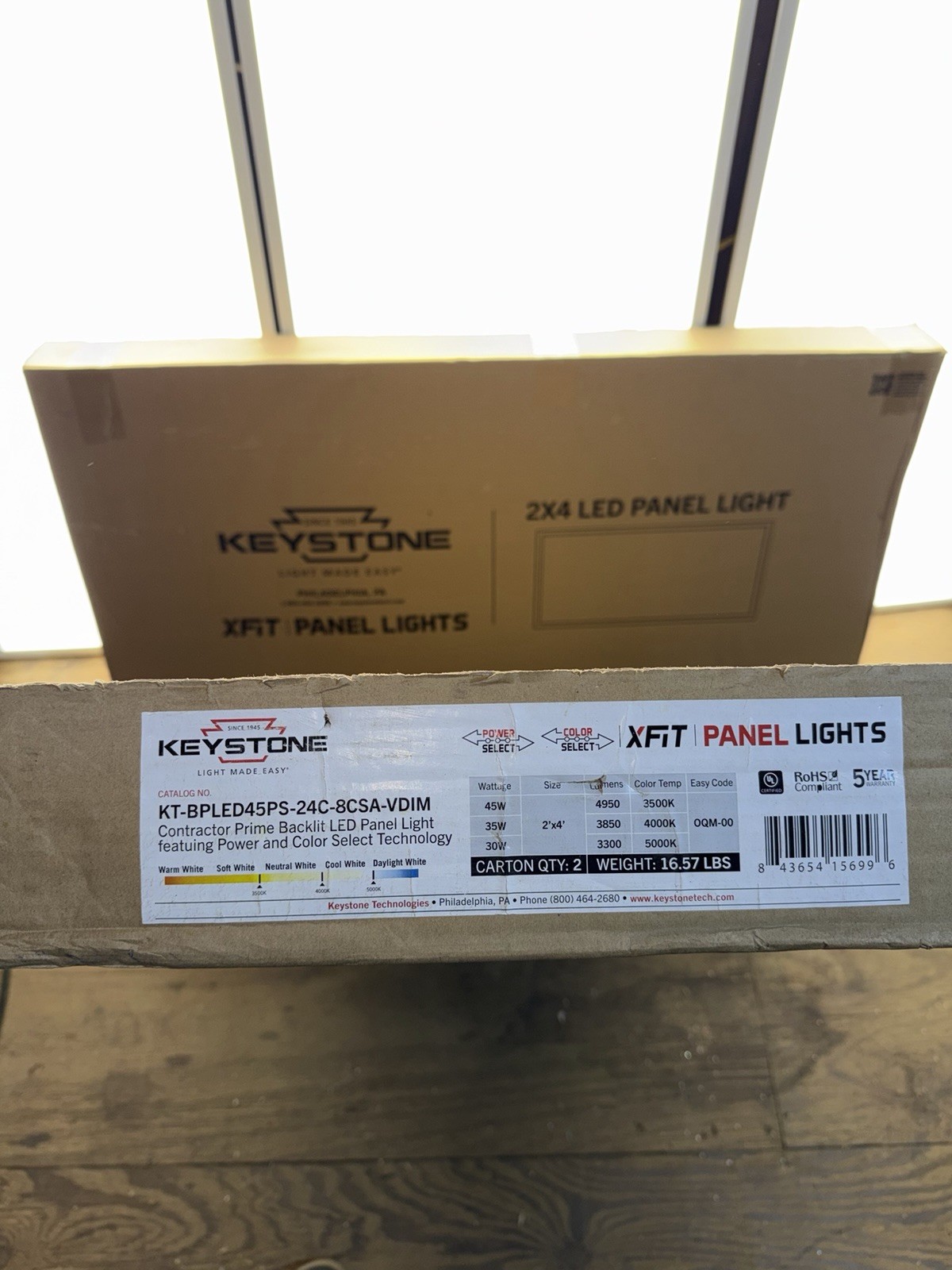 Keystone Backlit LED XFit Panel Lights 3500K – 5000k (2pack)