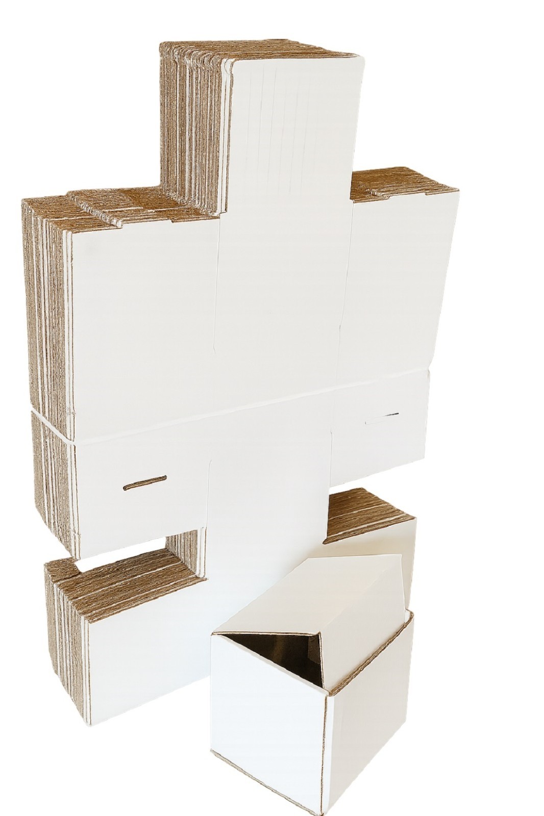6x6x6 White Corrugated Shipping Mailers Packing Box Boxes Folding 100 To 1000
