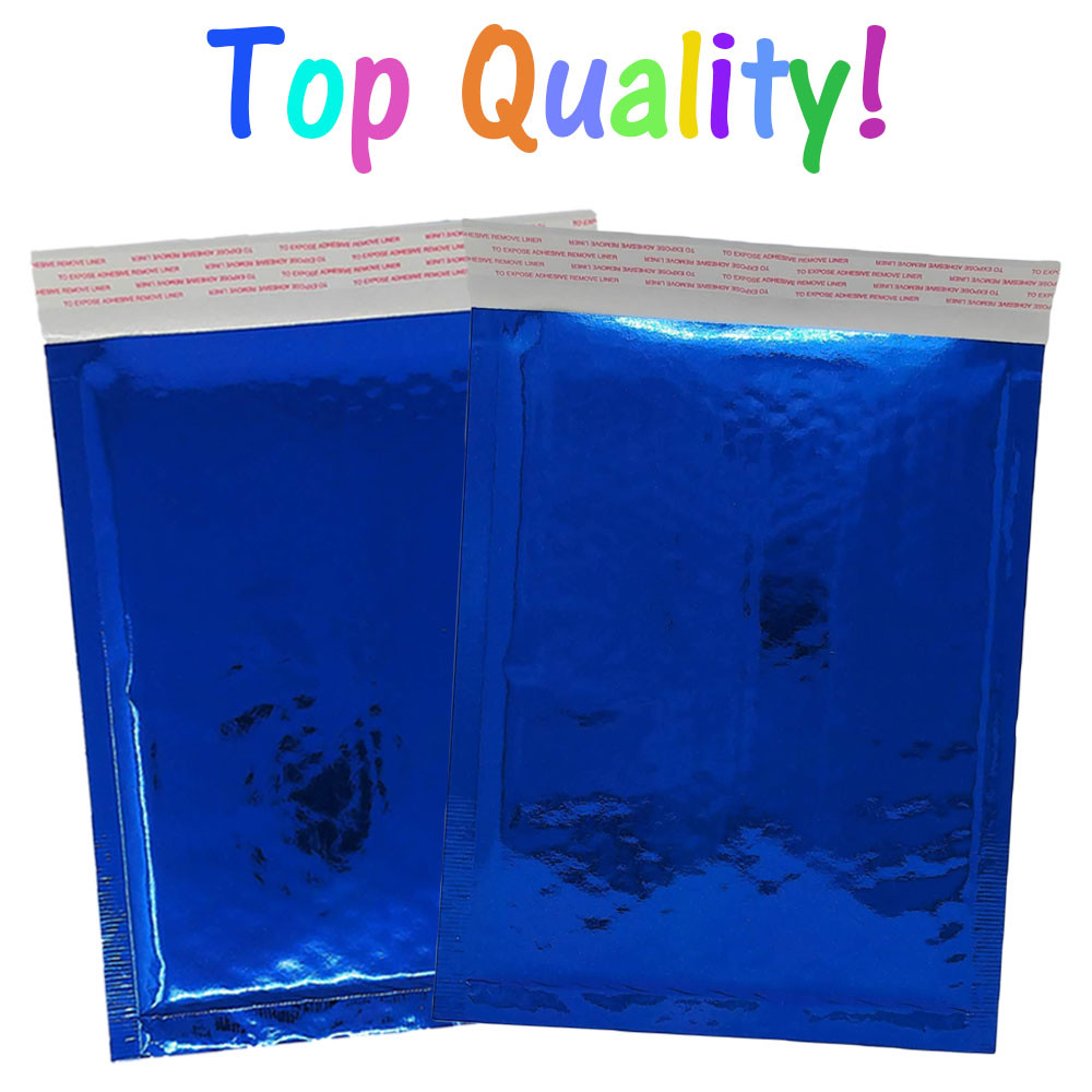 6×10 METALLIC BUBBLE MAILER, POLY Design Padded Shipping Envelope Bags,Pink,Teal