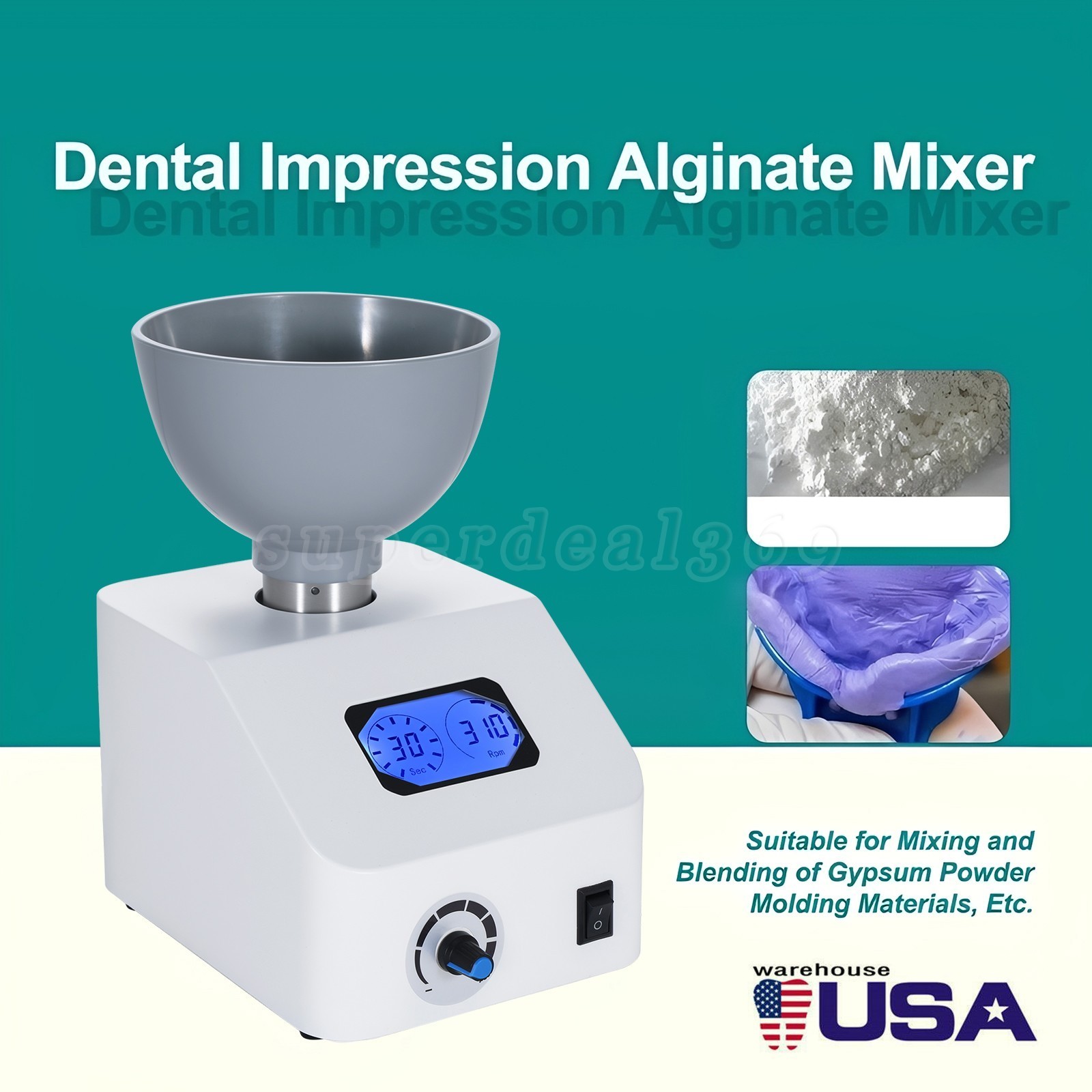 ALGINATE DENTAL MIXER LAB IMPRESSION MATERIAL 110V or 220V ne