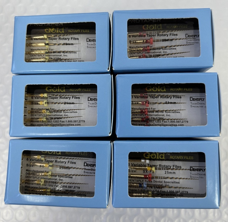 Dentsply Protaper Gold Rotary Files 21mm/25mm/31mm Tulsa Assorted Endodontics US