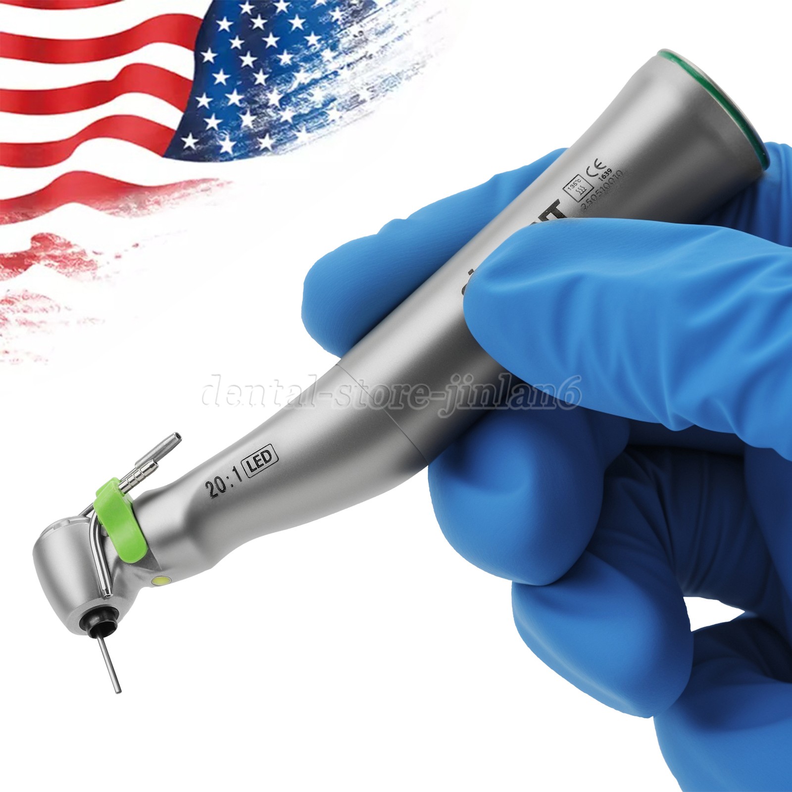 New WS-75 LG 20:1 LED+ Contra Angle E-Type for W&H Dental Implant Surgical Motor