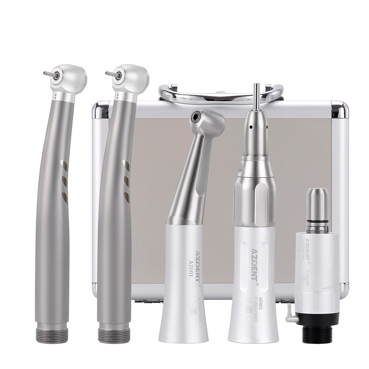 AZDENT Dental Ring LED E-generator High Speed&Low Speed Handpiece Kit 2 Hole USA
