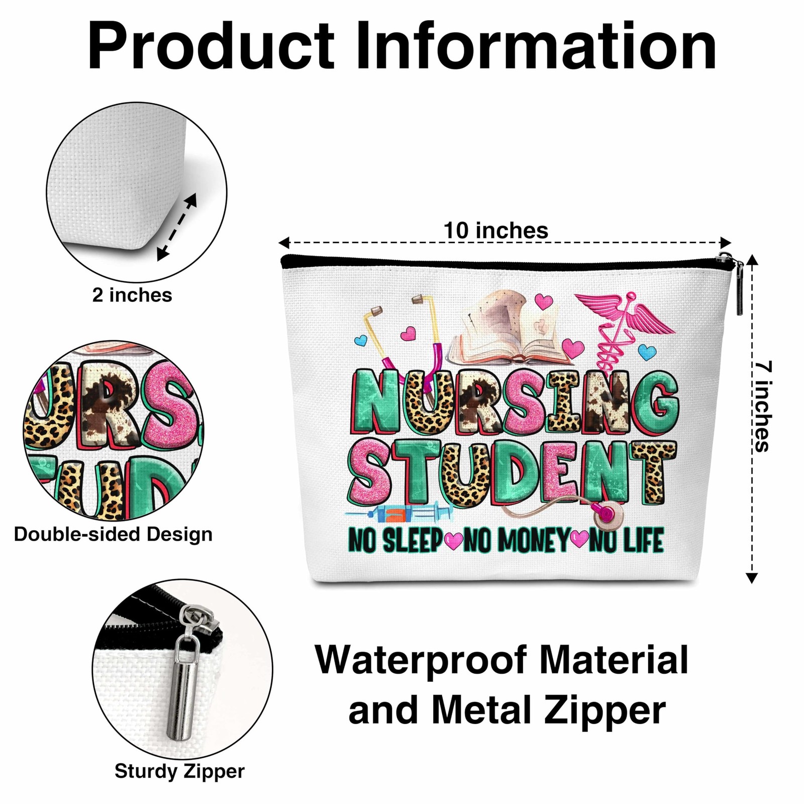 Nurse Bag Nursing Student Gifts Makeup Cosmetic Bag for Women, Nurse Accessor…