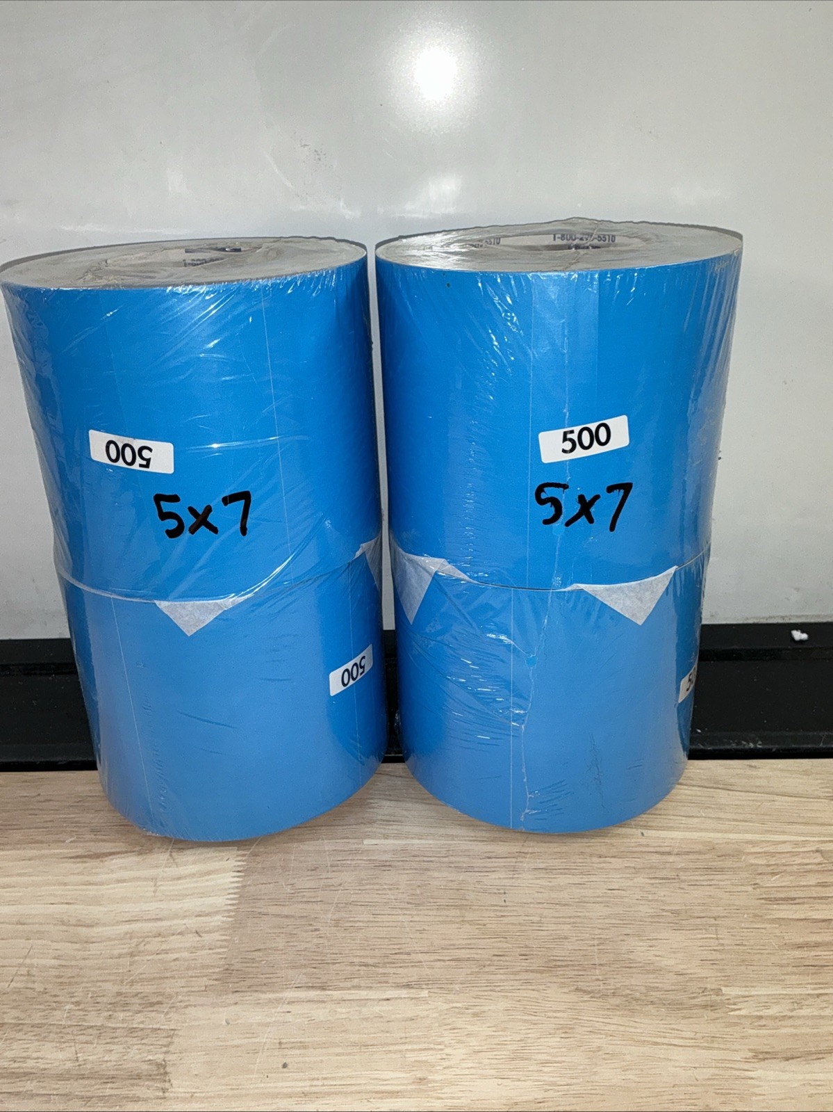 4 Pack Uline Thermal Labels – Blue 5″ x 7″ 500 Labels Per Roll 2000 Labels