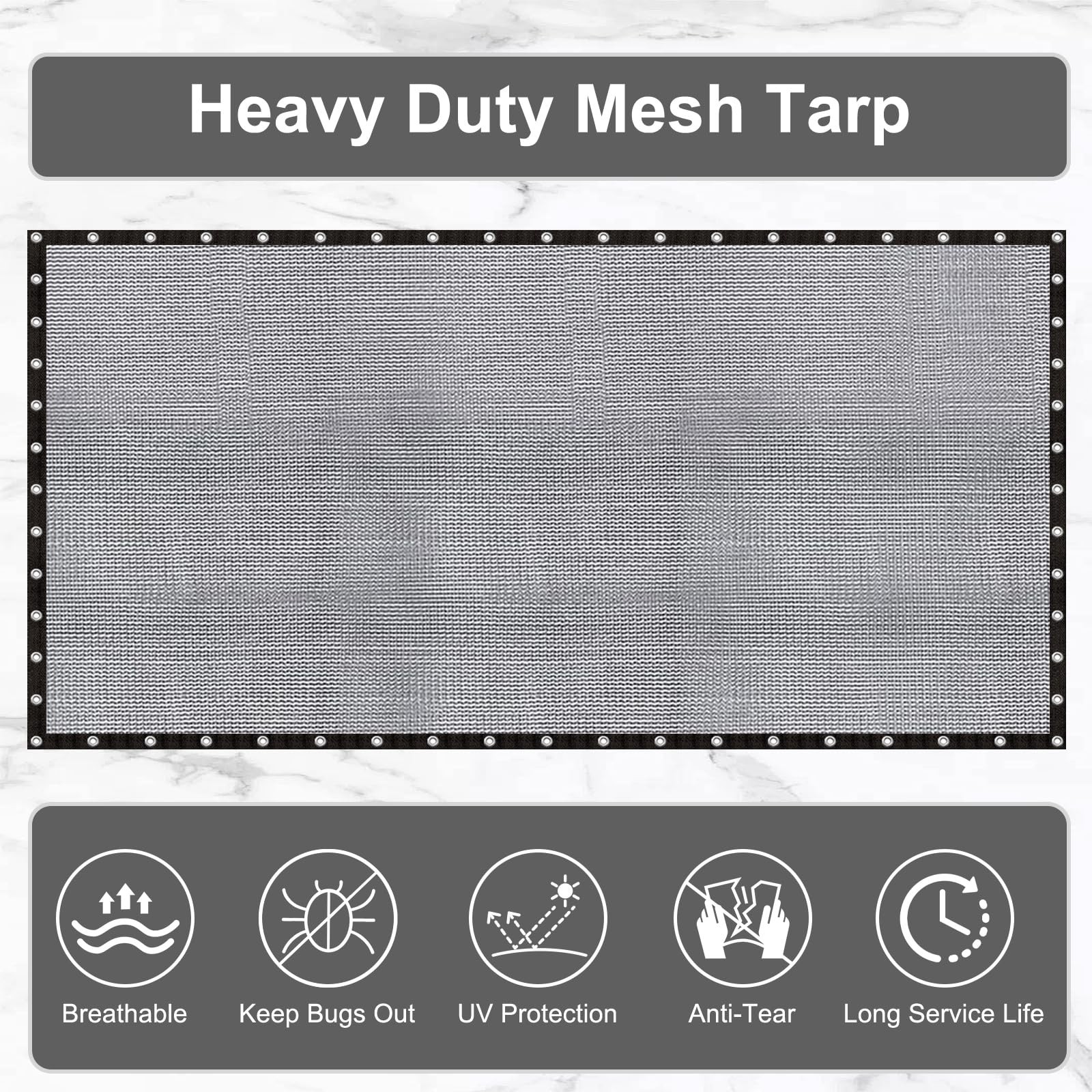 LOVE STORY 20x30FT Shade Cloth for Plant Heavy Duty Knitted Mesh Tarp with Gr…