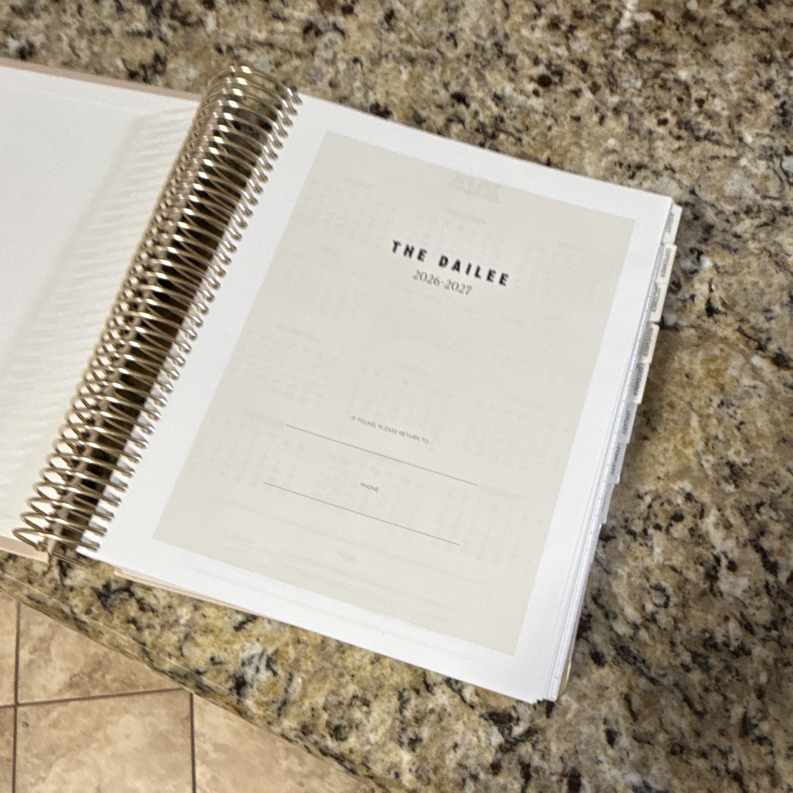 The Dailee 2026-2027 Monthly Planner Spiral Bound Calendar Year 2026-2027