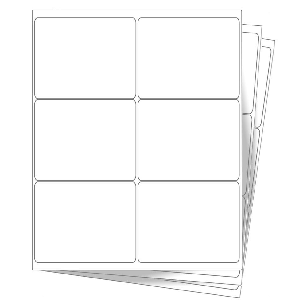 6000 4″ x 3 1/3″ Laser Ink Jet Address Shipping Self Adhesive Labels 6 per sheet