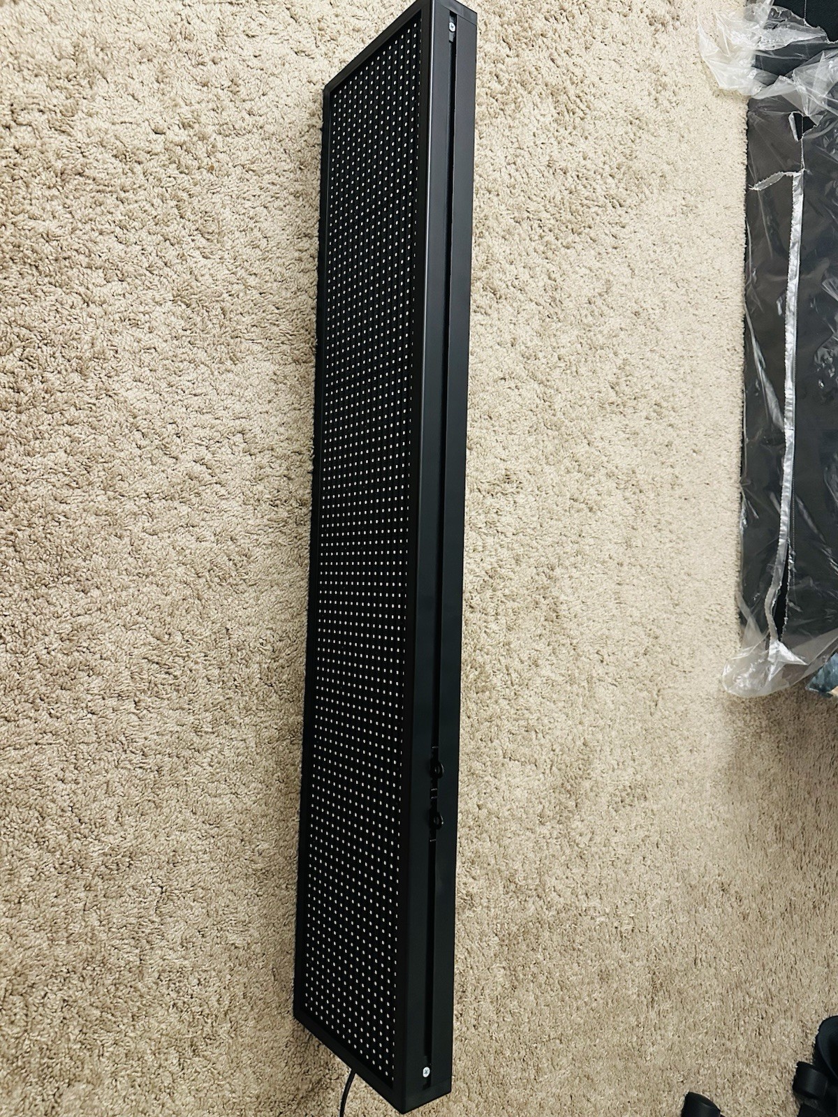 Programmable LED Scrolling Illuminated Sign Panel, Multicolor Display, Black