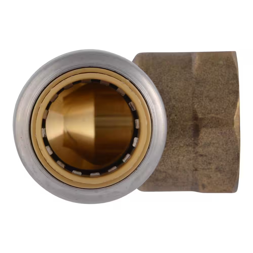 Max 1/2 In. Push-To-Connect X FIP Brass 90-Degree Elbow Fitting