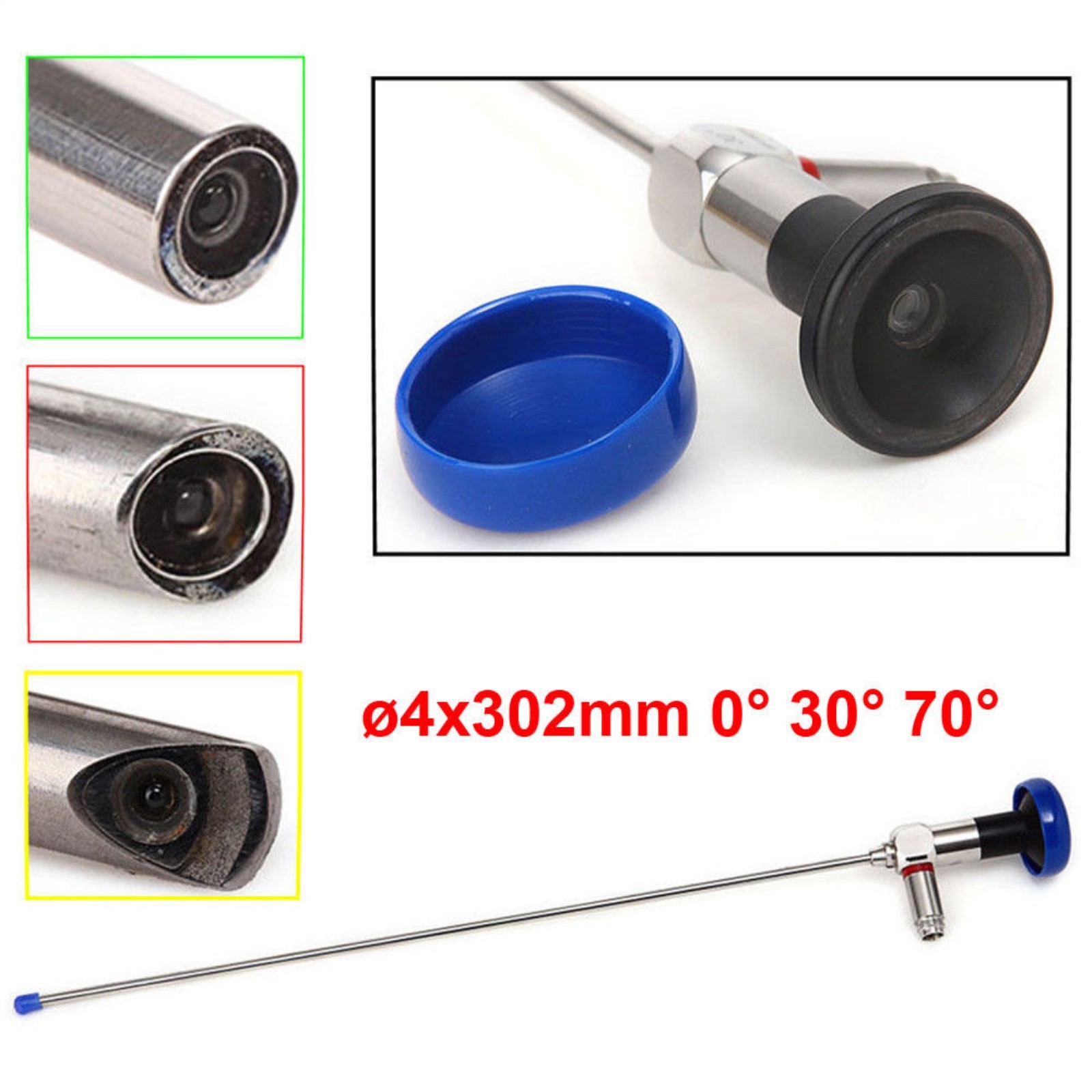 FDA ø4x302mm 30° Rigid Endoscope Hysterosco Cystoscope HD