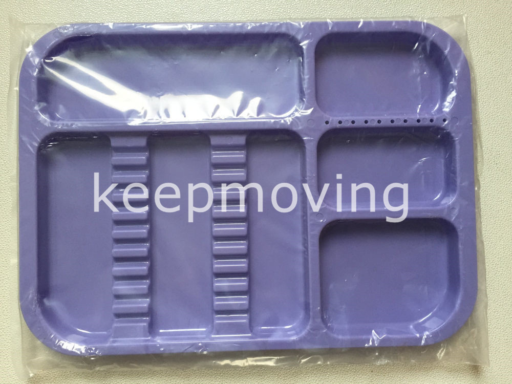 Dental Separate Divided Tray Plastic Autoclavable 135°C +10 Drilled Hole 5 Color