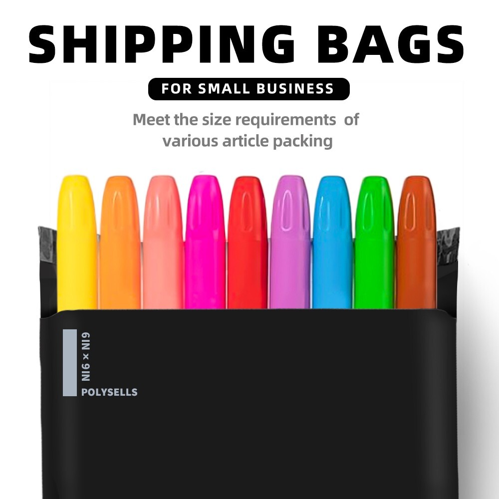 1000 6×9 Poly Mailer Envelopes Self Sealing Shipping Mailer Bags Black POLYSELLS
