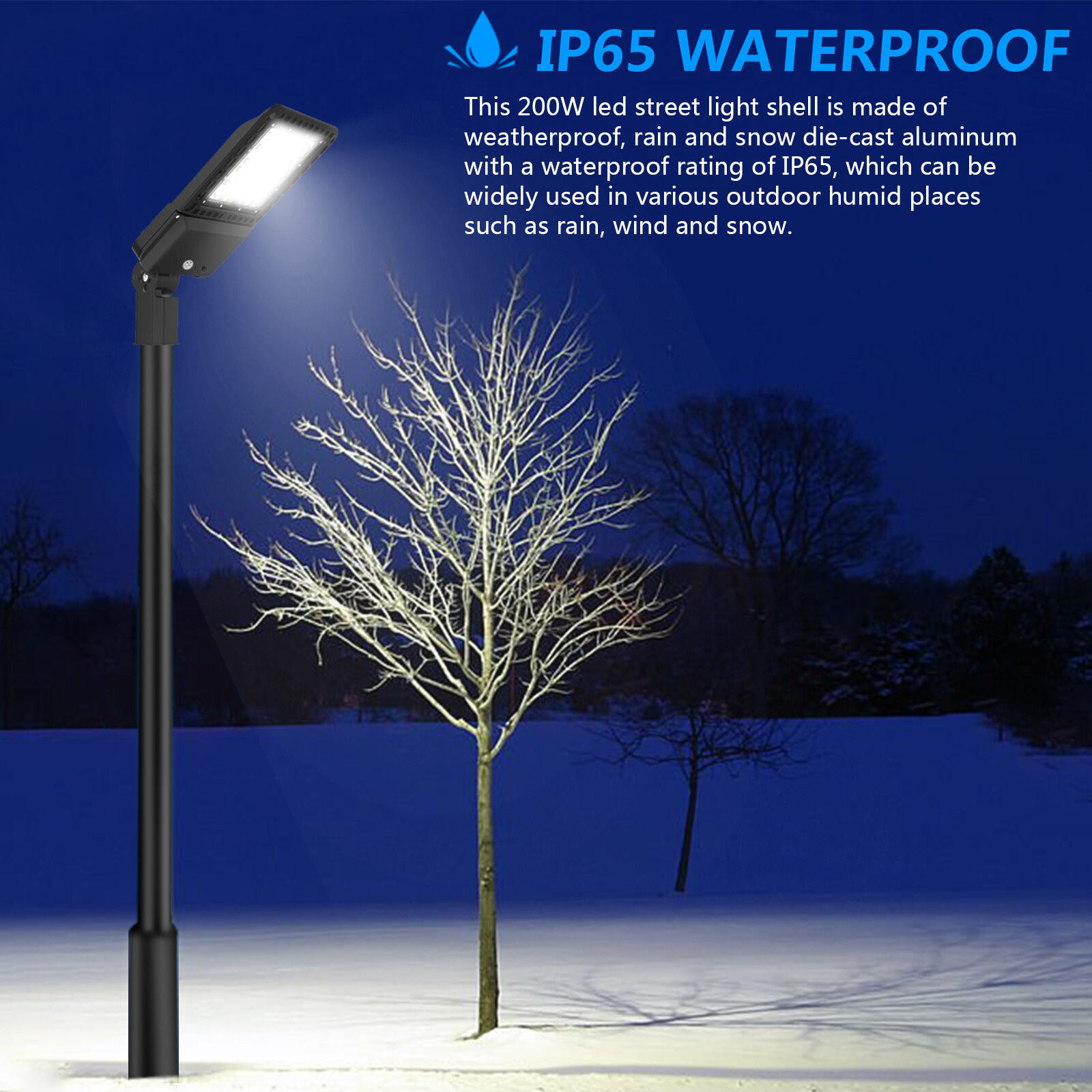 200W LED Parking lot Light Street Shoebox Pole Light Commercial LED Lamp 28000LM