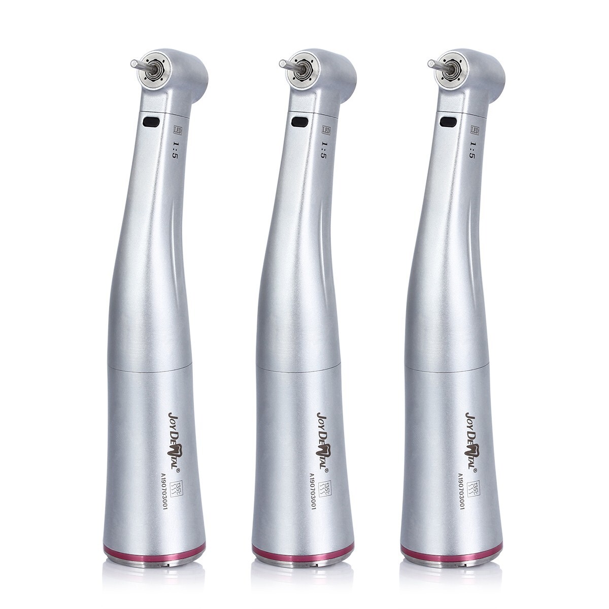 Dental 1:5 Increasing Fiber Optic LED Contra Angle Handpiece Fit Micro Motor