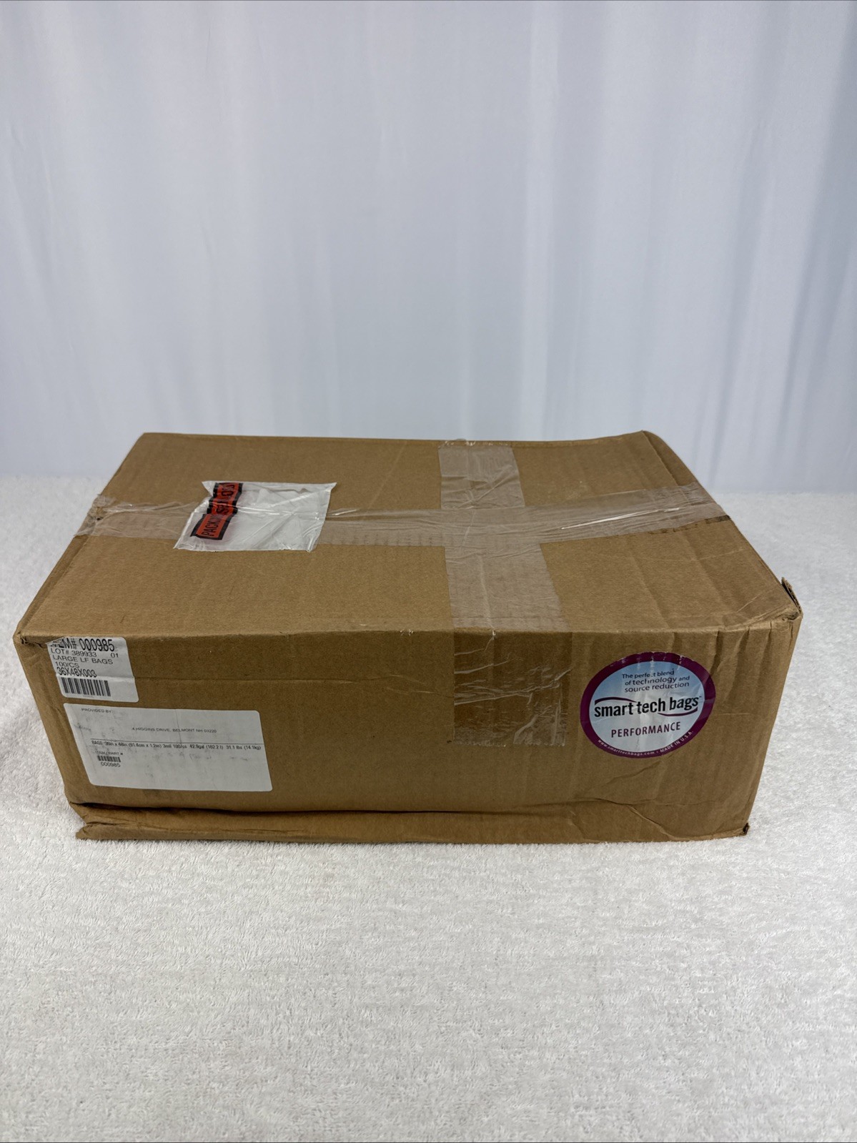 Smart Tech 36in x 48in 3mil 100ct Clear Poly Bags Flat Open Top Plastic