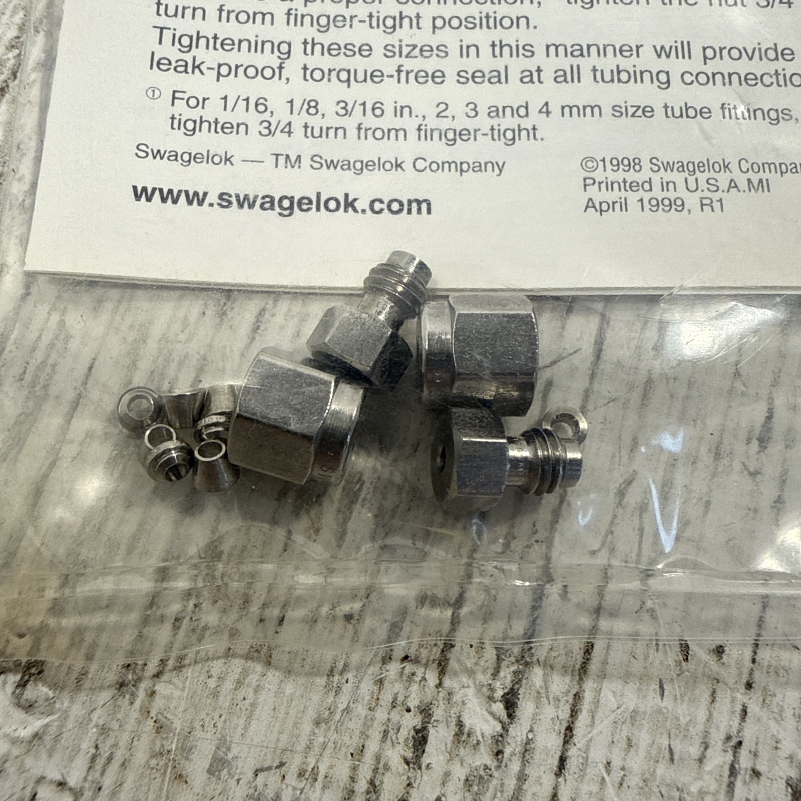 NEW Supelco 2-2052 1/16” S.S Zero Dead Volume Union Swagelok No. GC 100-6 NIB
