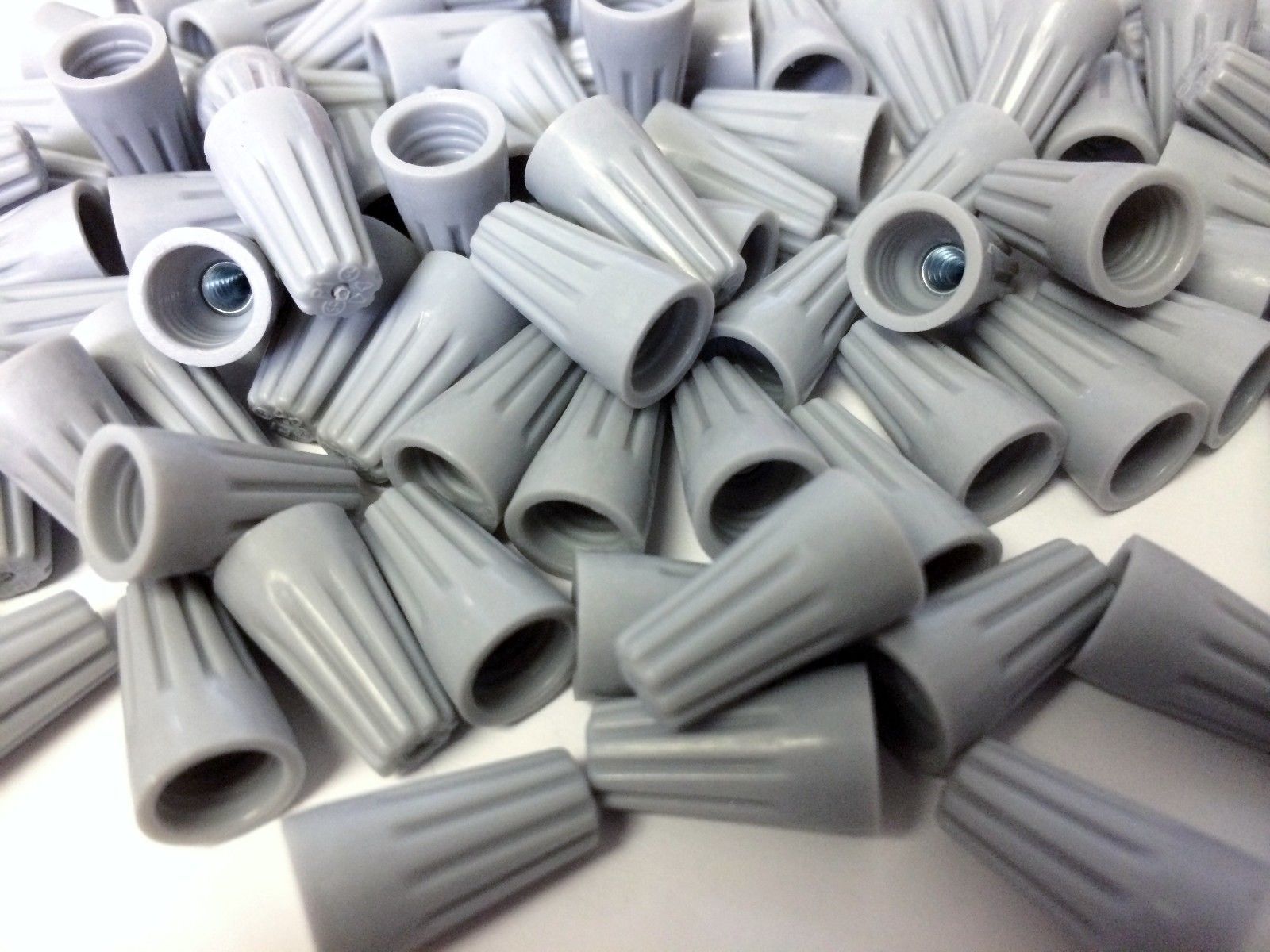 1000 pcs Gray Twist-On Wire Connector Connection nuts 22-18 Gauge Barrel Screw