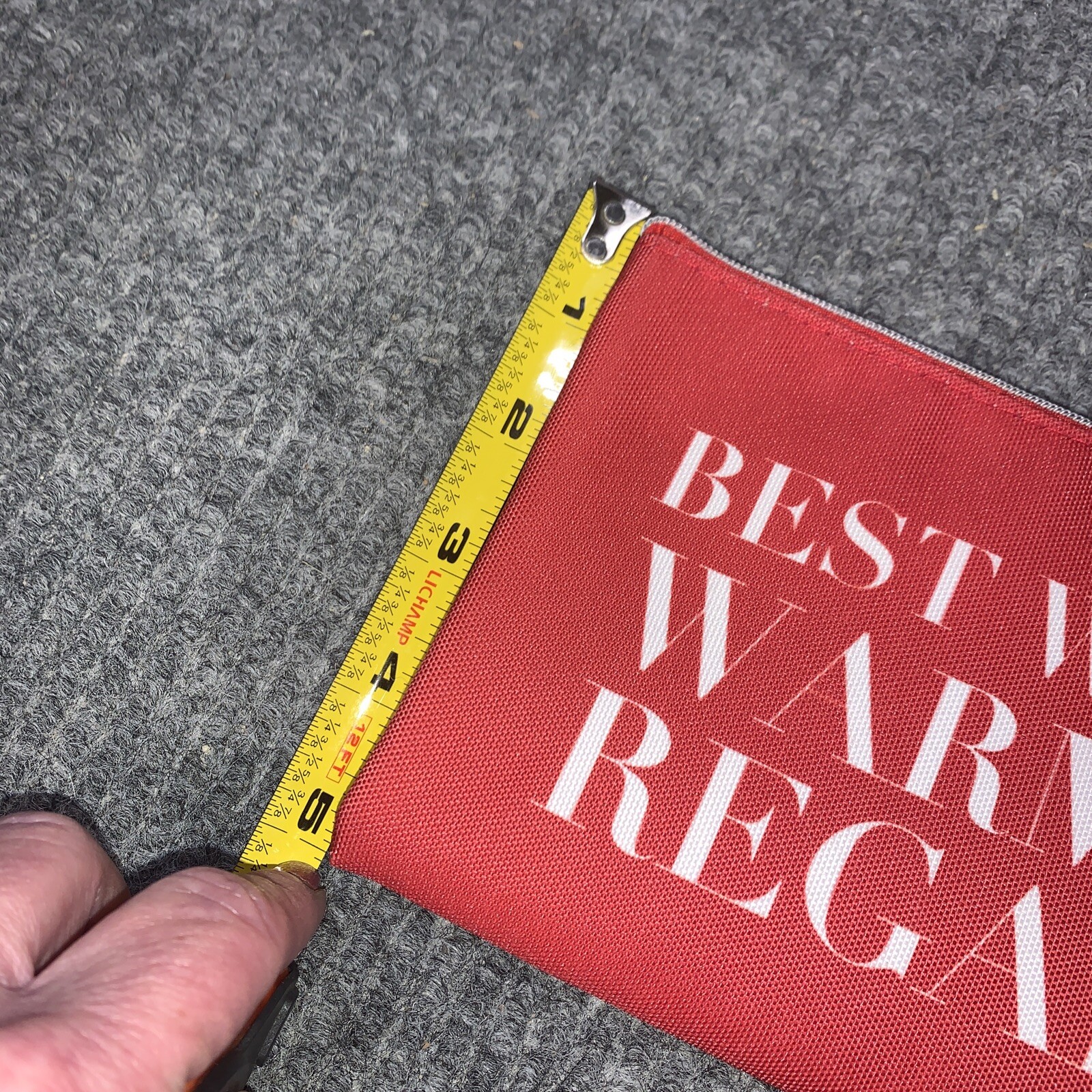 Red Schitt’s Creek Best Wishes Warmest Regards Pencil Case Or Cosmetic Bag NWT!!
