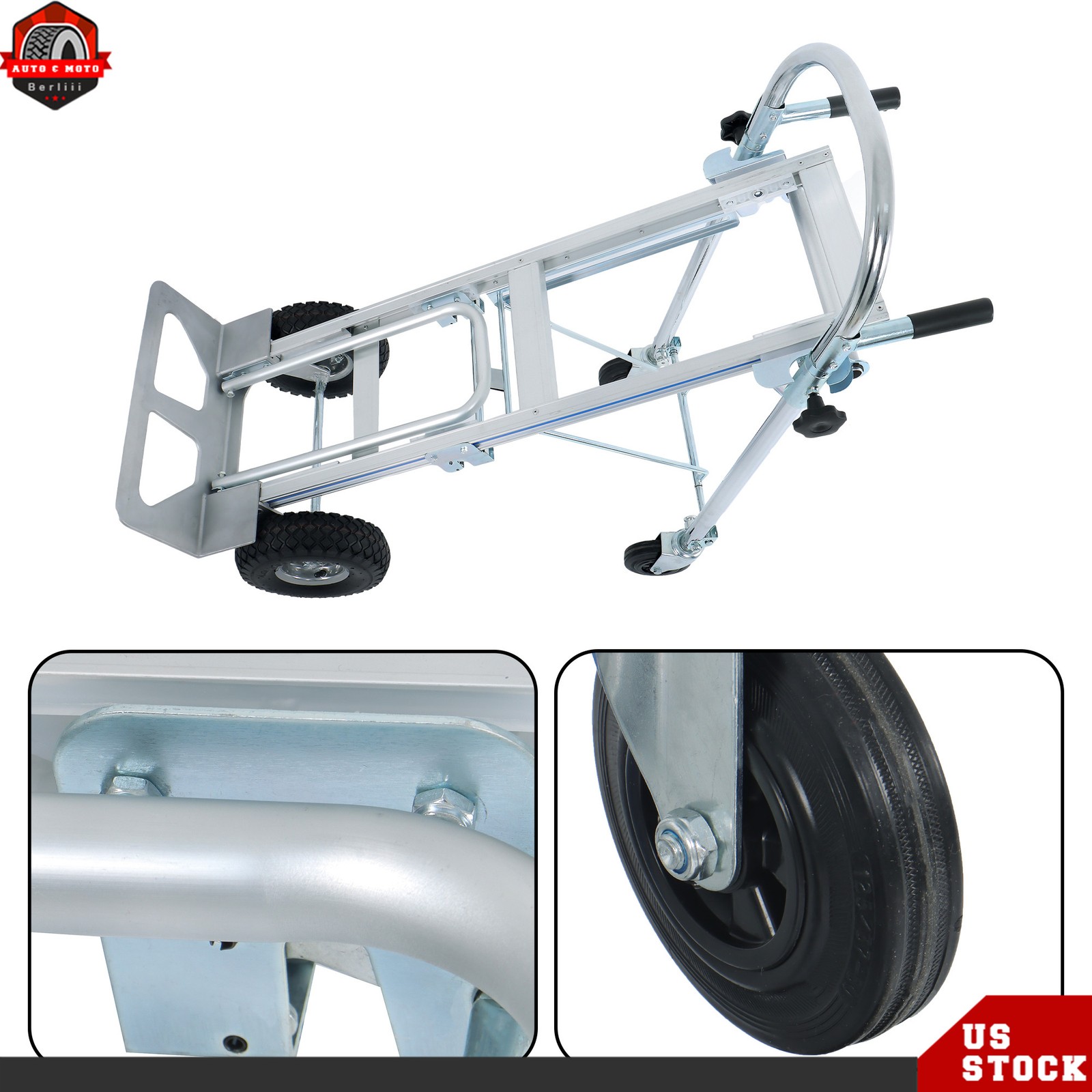 1000 LBS Capacity 3 in 1 Hand Truck, Convertible Hand Trucks
