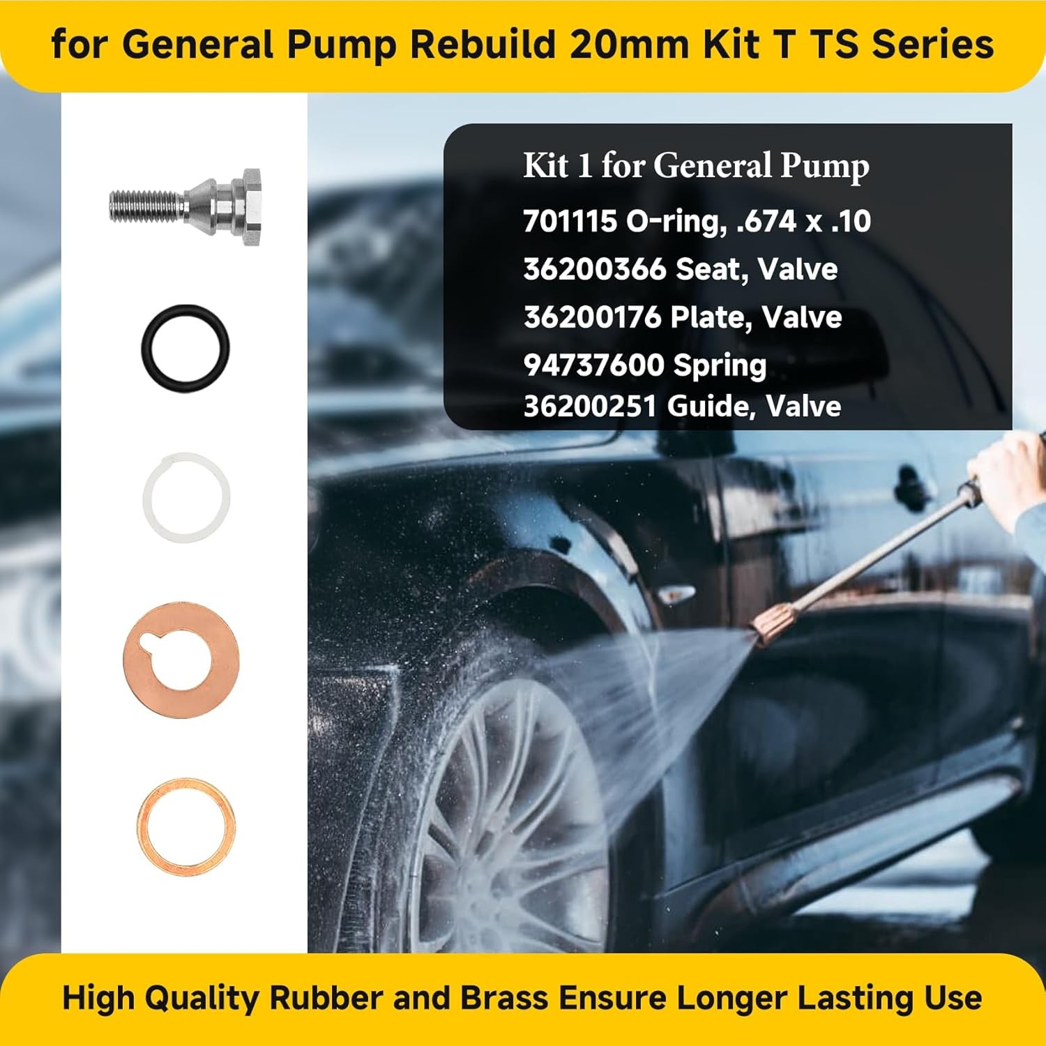 General Pump Rebuild Kit T/TS Series 20Mm Pressure Washer Seal Packing Kit