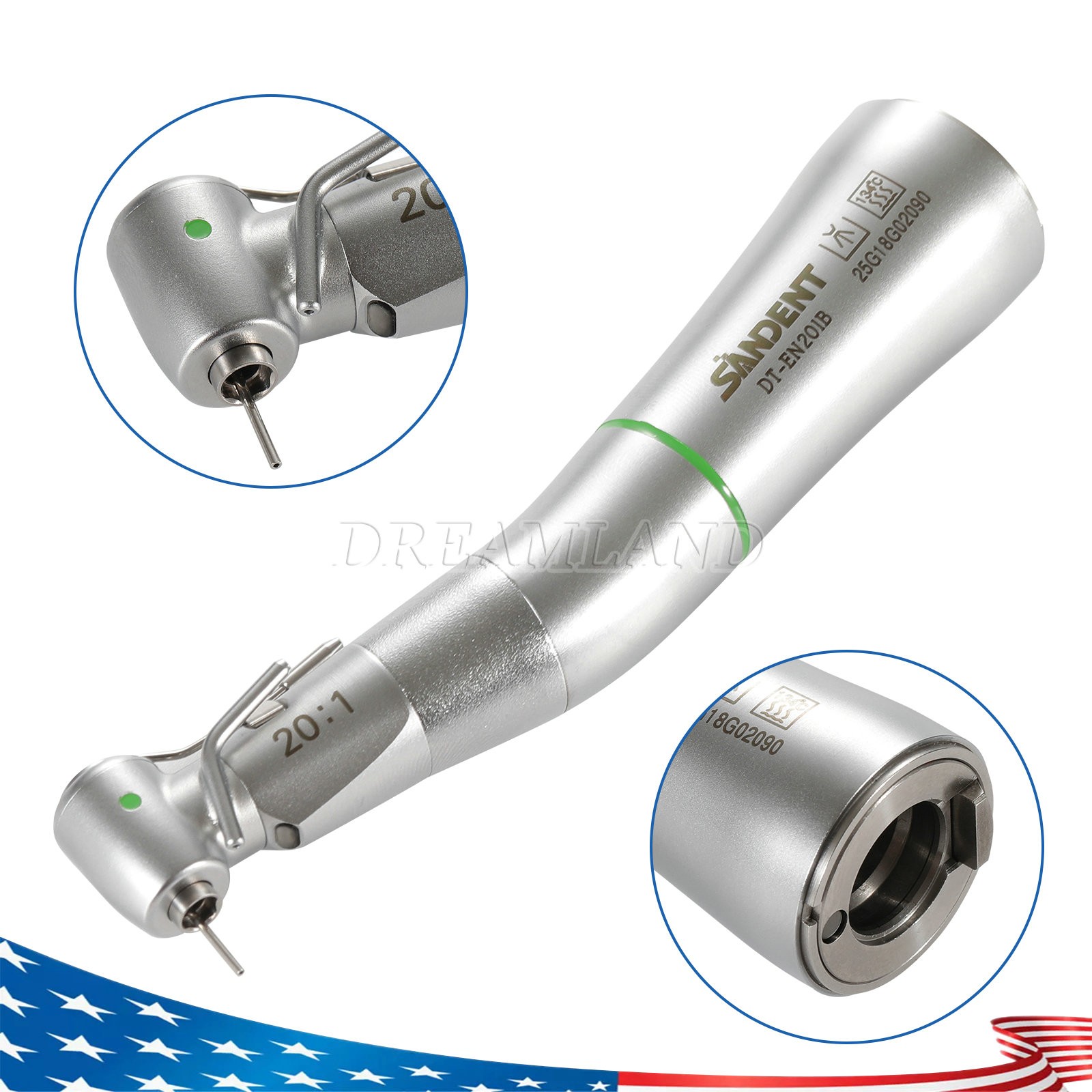 Surgical Handpiece Dental 20:1 Implant Contra Angle Fit SURGmatic S201XL SANDENT