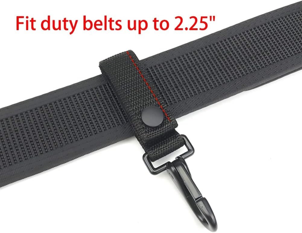 MOLLE Duty Belt Key Holder with Slip Pocket & Metal Clip for Security Pros