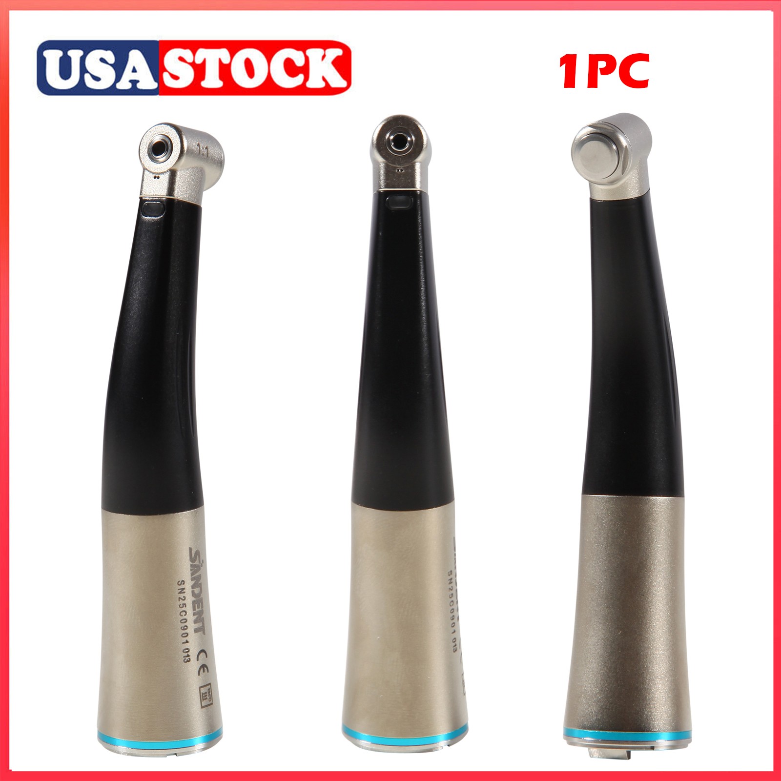 Dental 1:1 Fiber Optic LED Contra Angle Handpiece NSK STYLE YBB