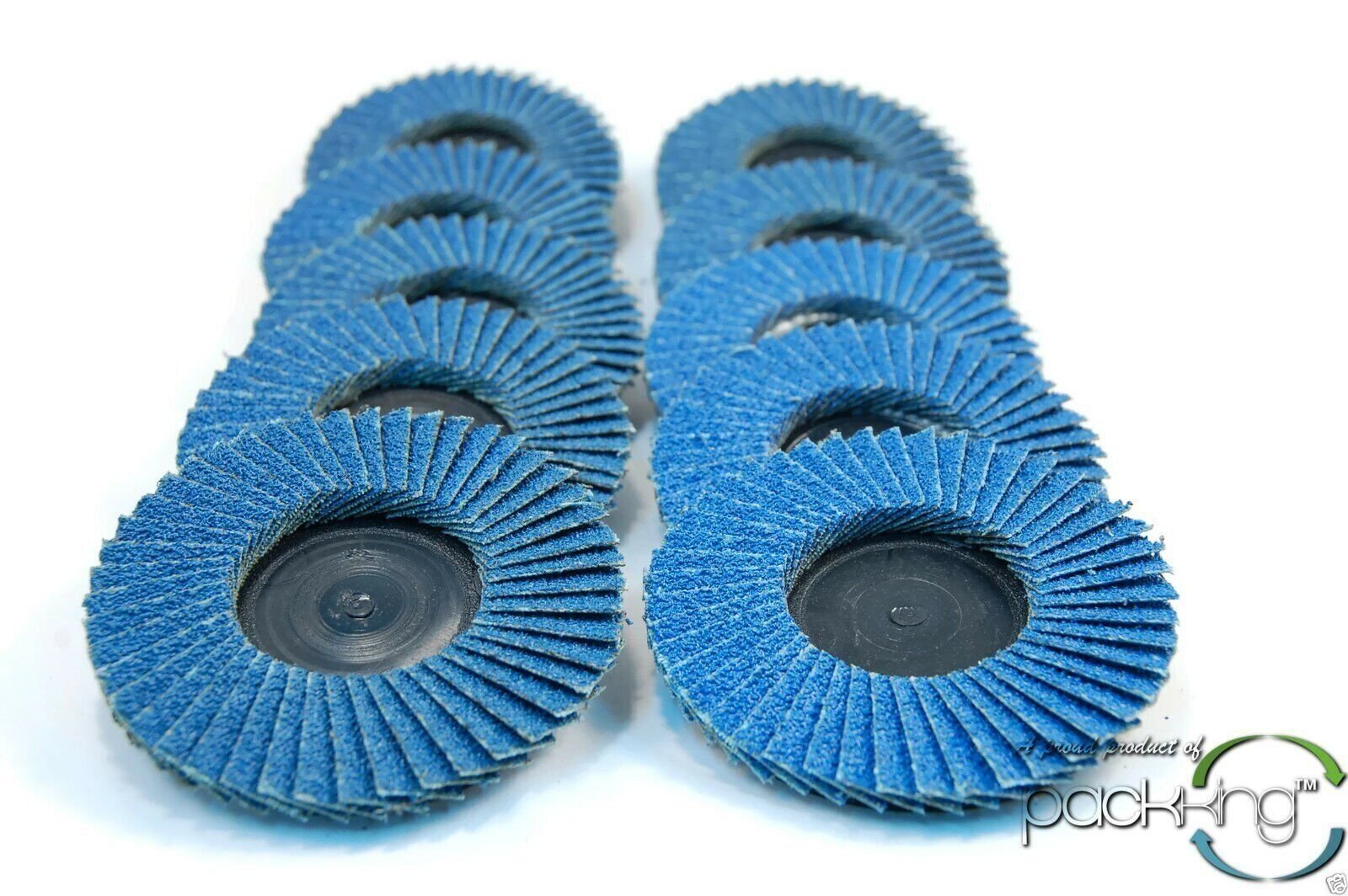 (10pk) 3″ Inch 60 Grit Flap Sanding Disc Wheels Type R Roloc Threaded Twist Lock