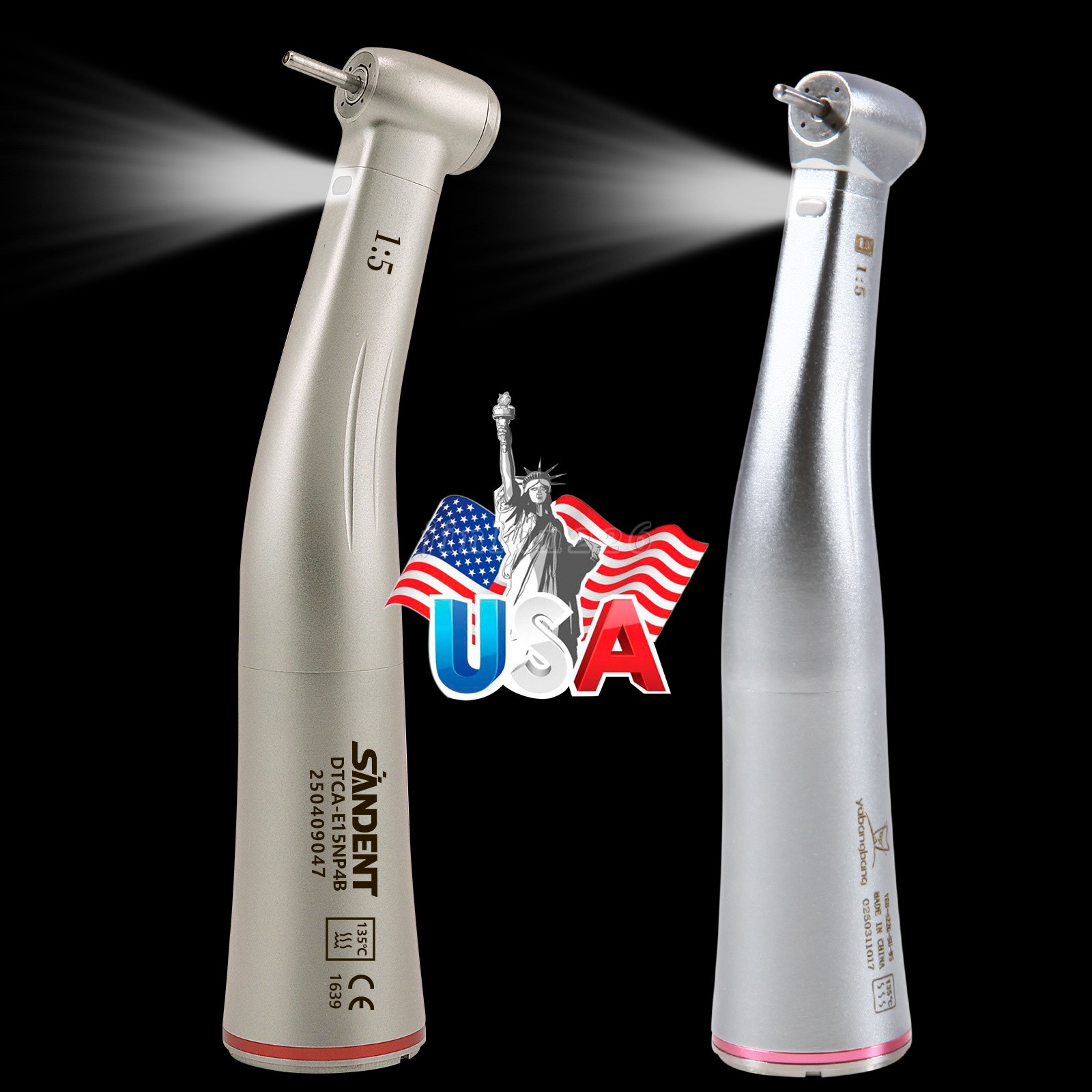 Dental 1:5 Increasing LED Fiber Optic Contra Angle Handpiece for NSK Ti-Max X95L