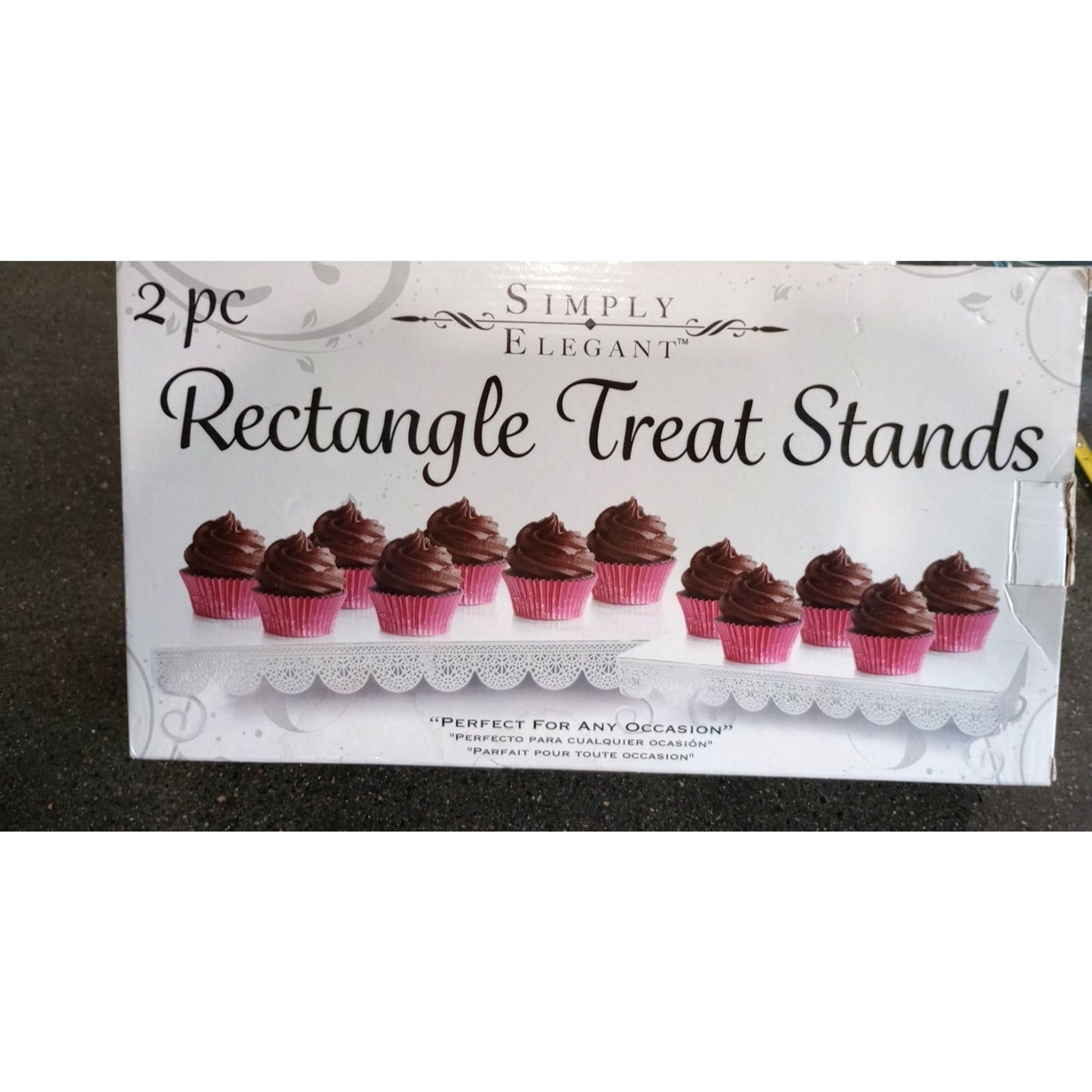 Display Stand Cupcake Chocolate Bakery Cake Wedding 2 piece lot metal white