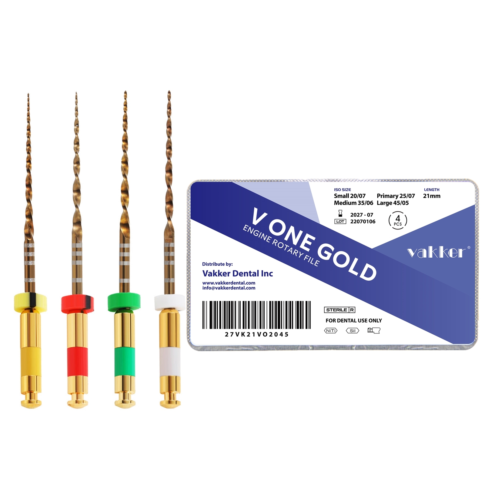 21/25/31MM Gold Niti Reciprocating Endo Files Engine Use S M L Primary Assorted