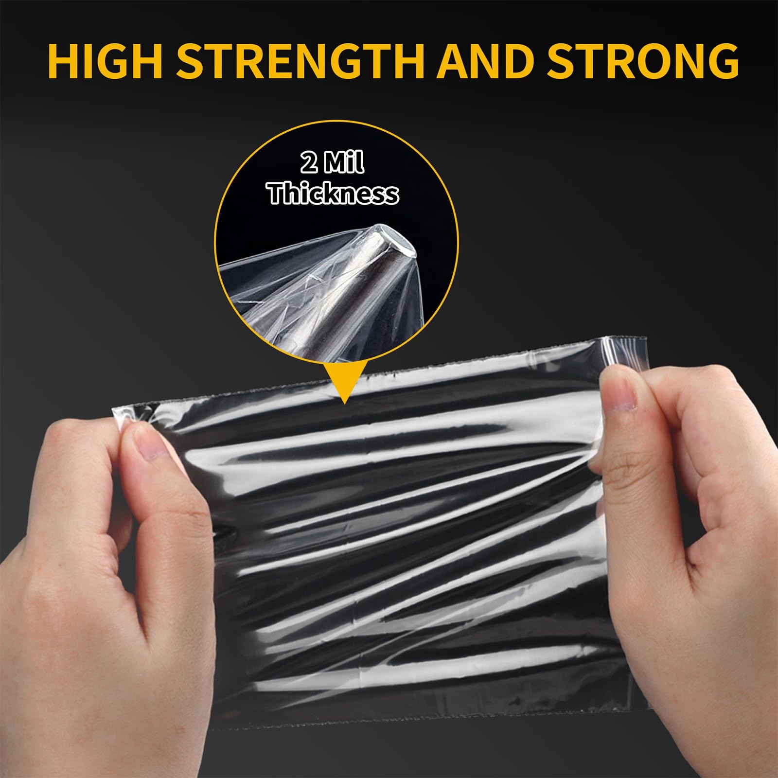 600 Pack Mini Zipper Lock 600pcs(1.5×2 2×2 2×3 3×3 3×4 3×5 inch), clear
