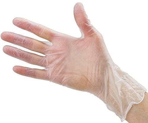 Disposable Plastic Vinyl Clear Gloves Non Sterile Powder Free Latex Free,100Pack