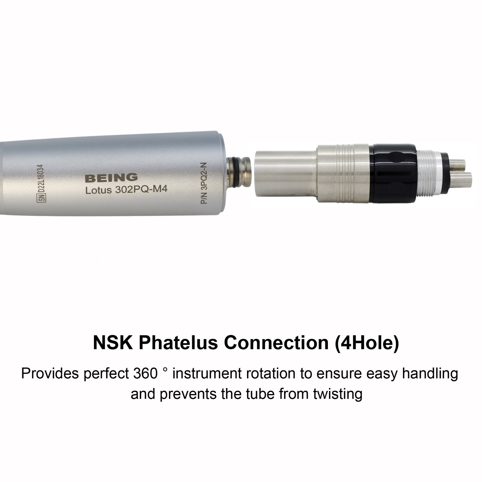 COXO Dental High Speed Handpiece 4 Hole Small Mini Head Turbine Fit NSK Coupler