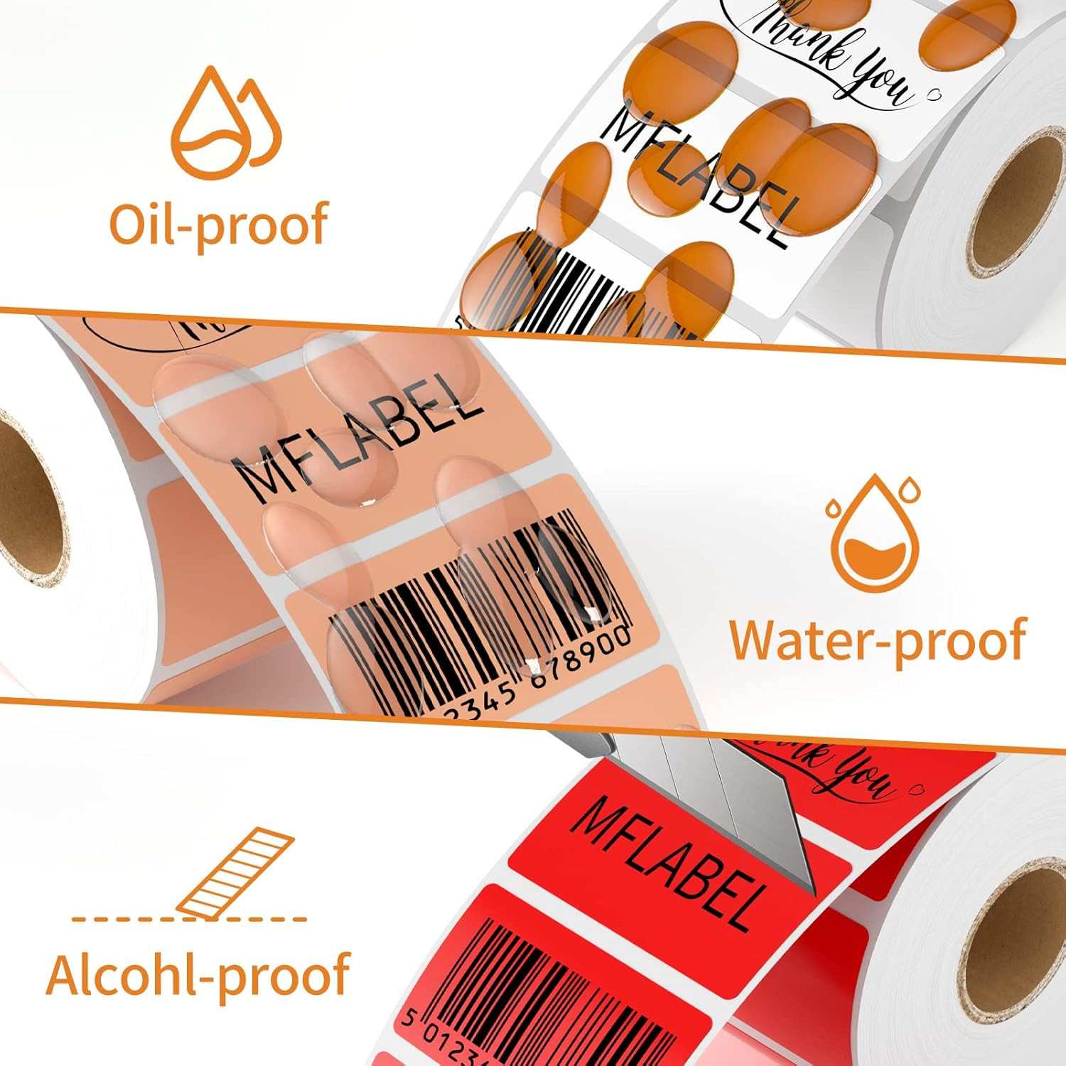 12 Rolls Thermal Shipping Labels (12,000 Labels) – 2.25 X 1.25 Inch Direct Therm