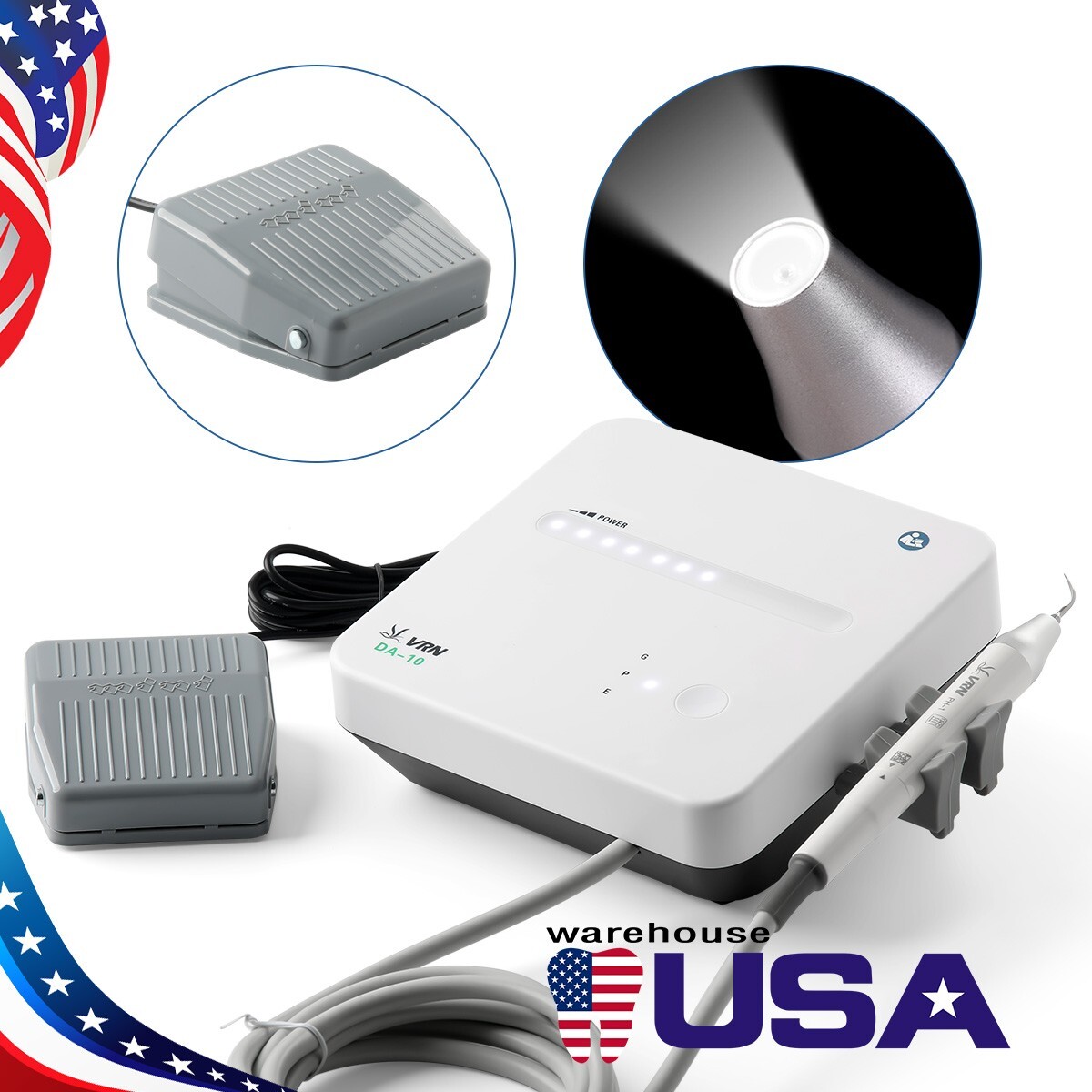 LED Dental Ultrasonic Piezo Scaler Handpiece Fit EMS Cavitron