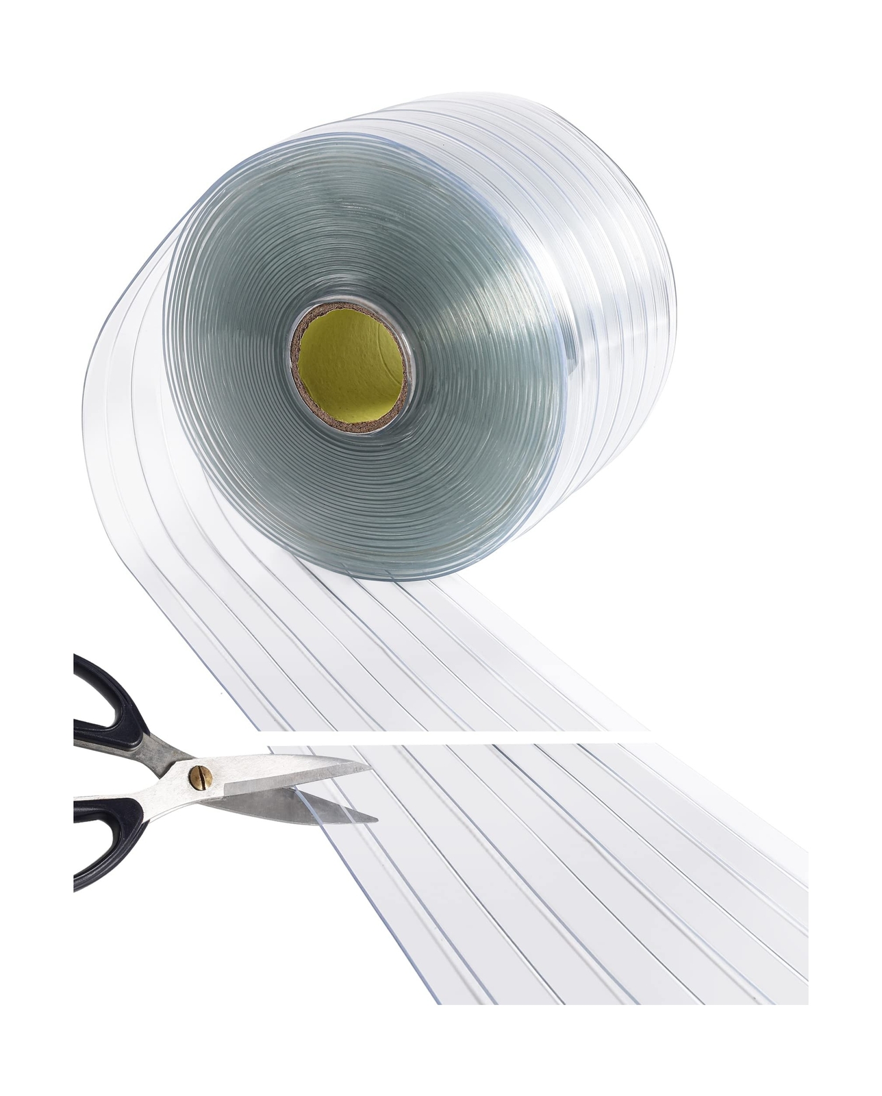 Vinyl Strip Curtain Roll PVC Replacement Strip Door Clear Plastic Strips Free…